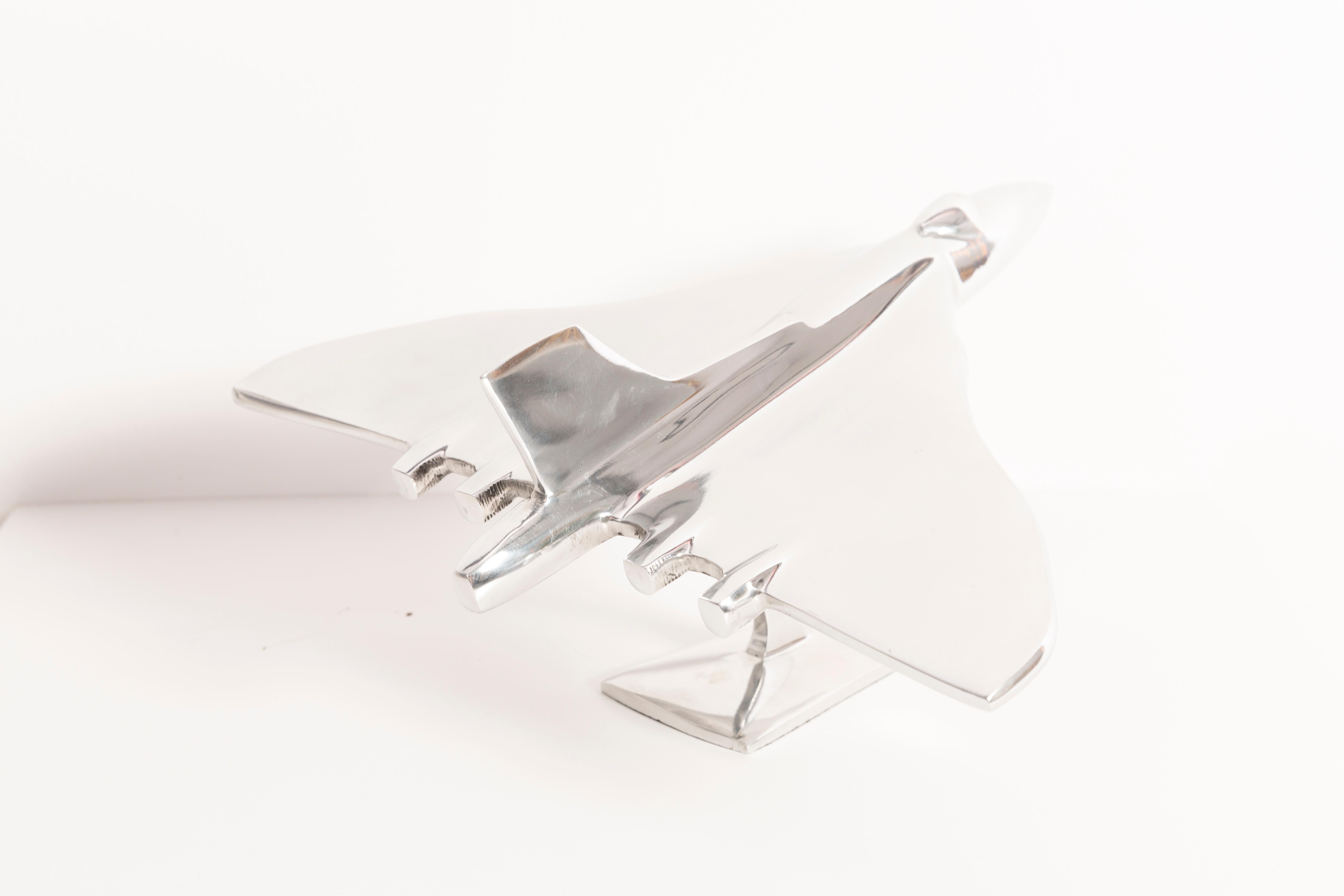 Mid-Century Modern Art Deco, Modern Art, Airplane Metal Sculpture, Europe, 1960s