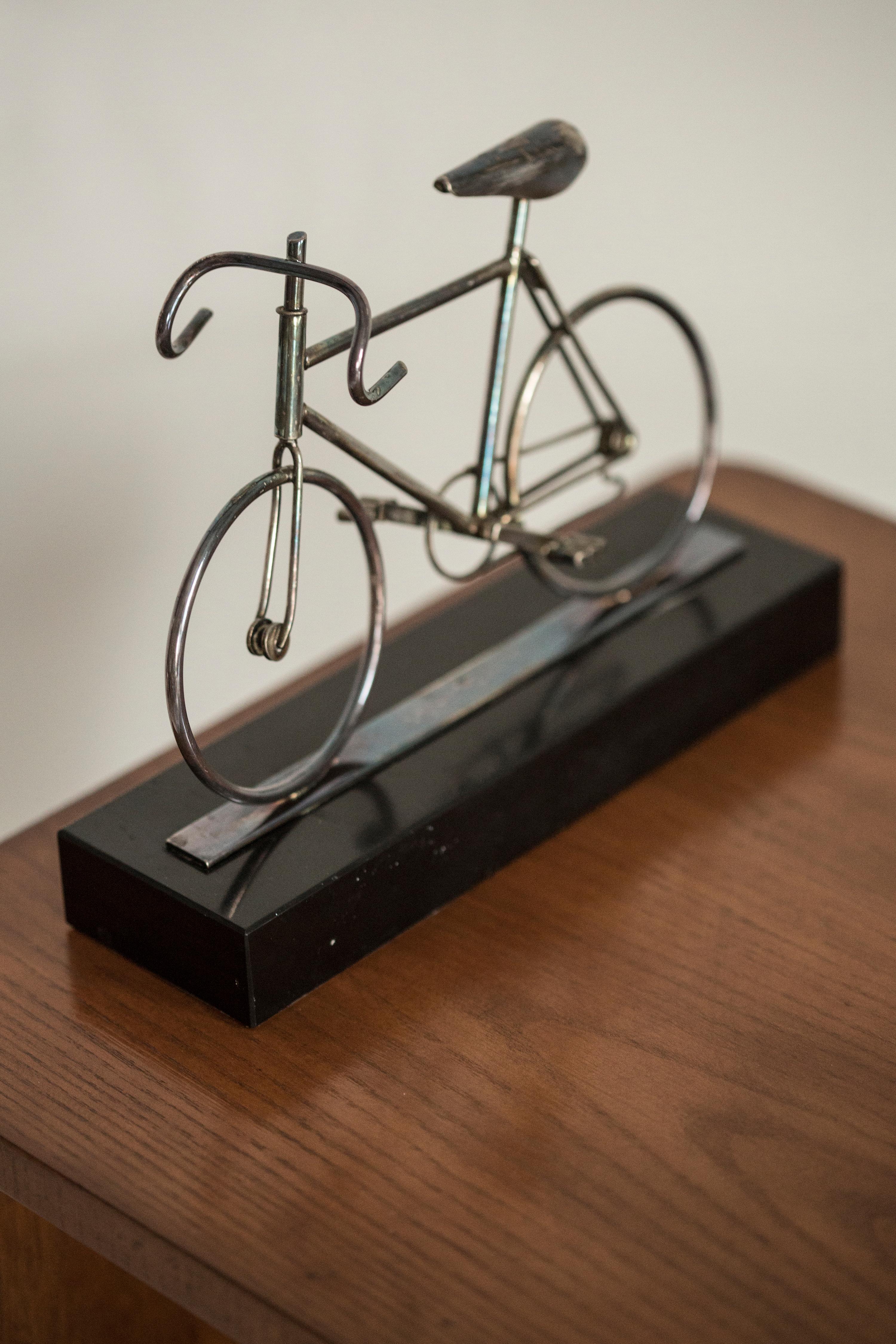 metal bicycle sculpture