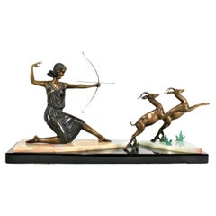 Art Deco /Modern Bronze Sculpture Dianna