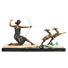 Art Deco /Modern Bronze Sculpture Dianna