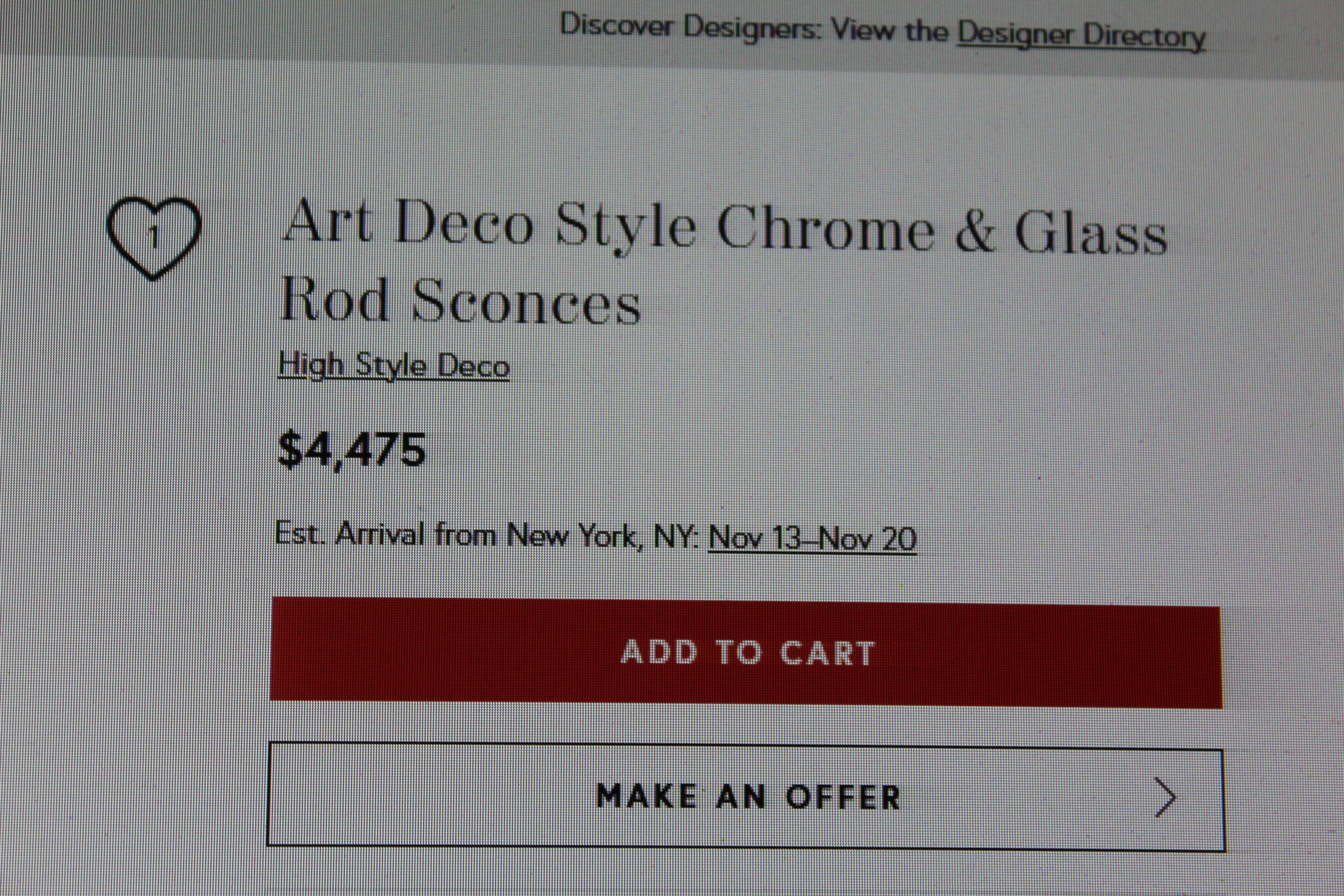 Lámparas Art Decó / Modernas Cromadas,  Club St. James en venta 2