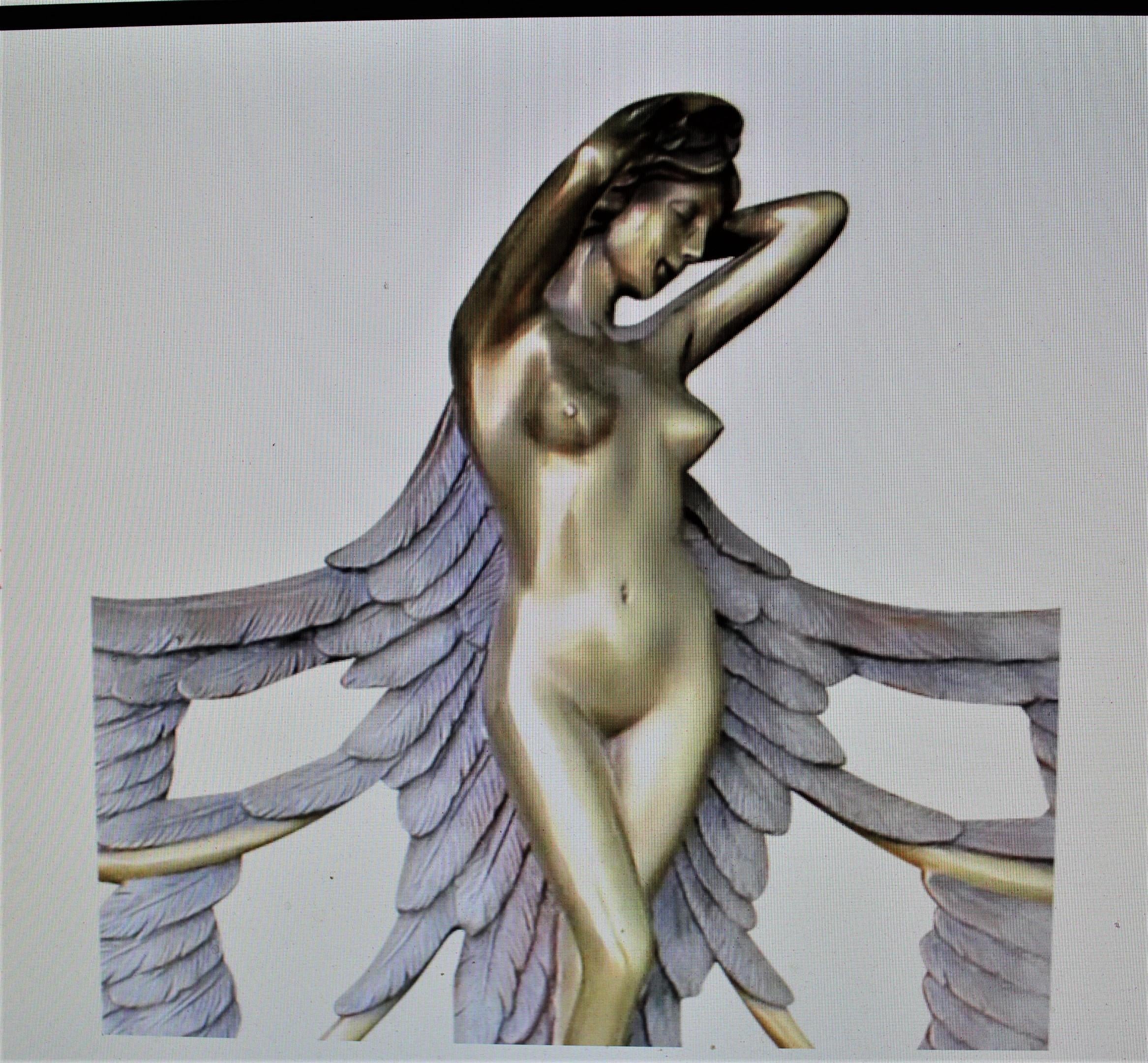 Nord-américain Chenets Art Déco/Modern représentant des nus féminins, ( bronze)  en vente