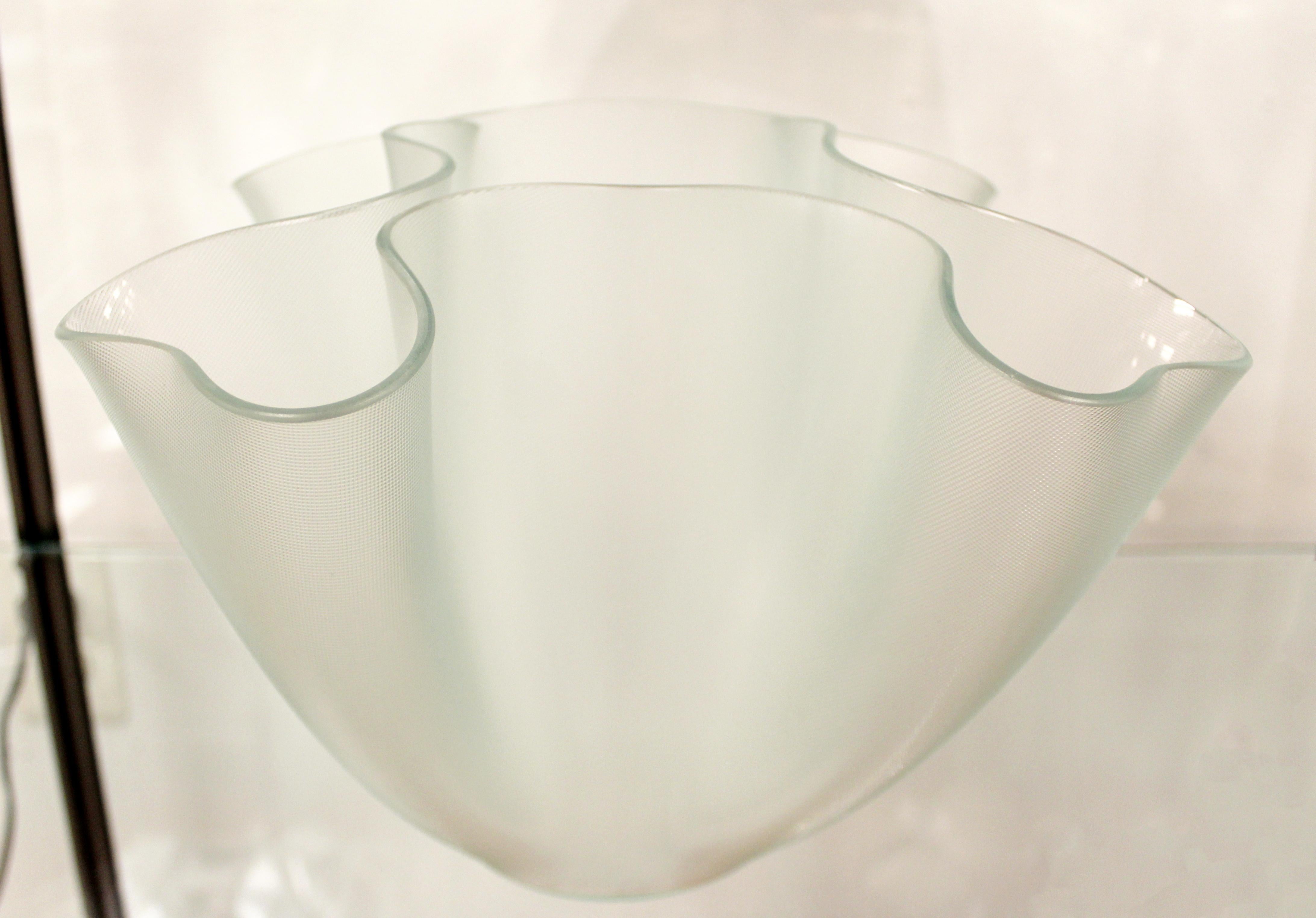 Art Glass Art Deco Modern Fontana Arte Glass Art Bowl Table Sculpture Pietro Chiesa, Italy