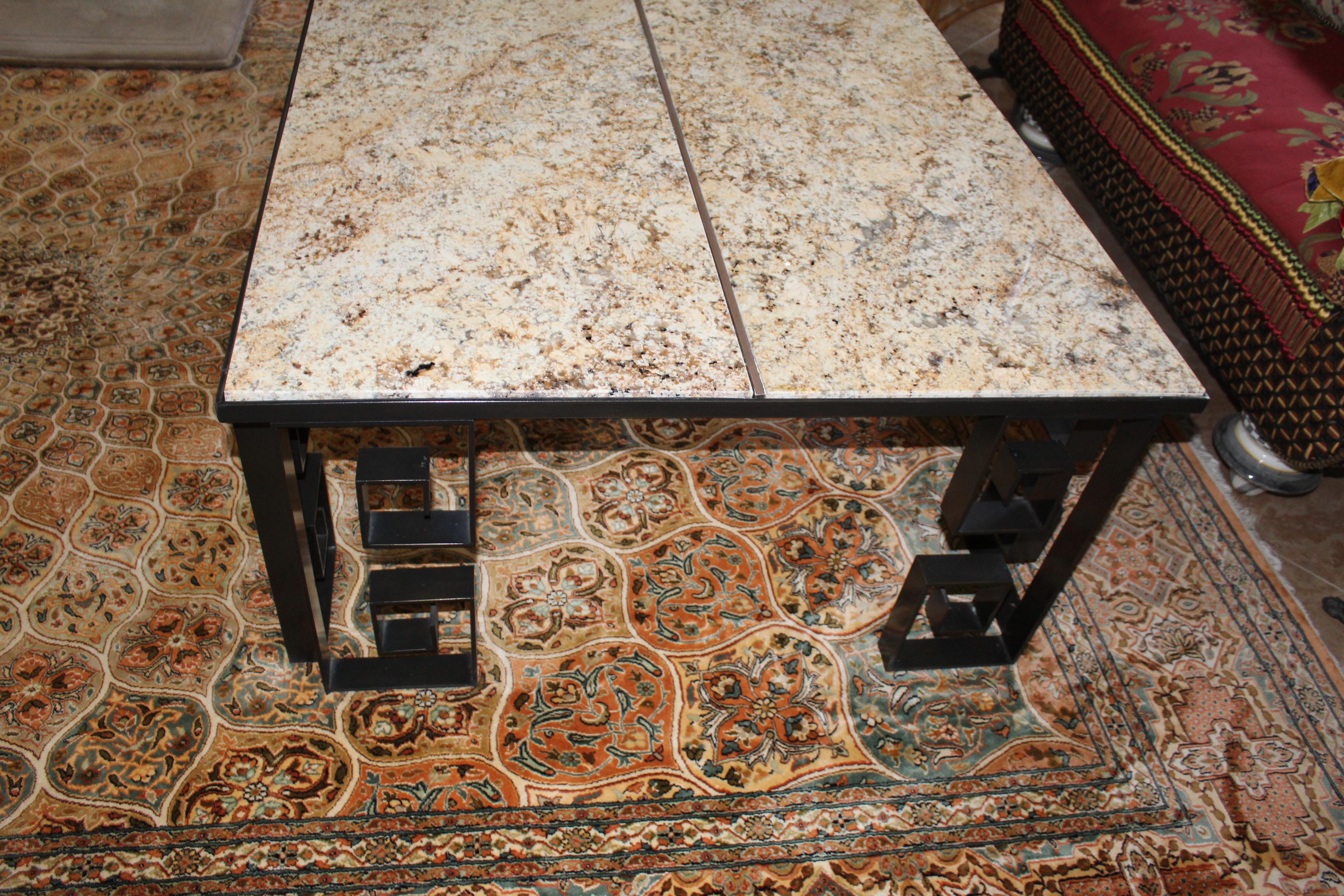 Late 20th Century Art Deco/Modern Large Coffee Table, Custom For Sale