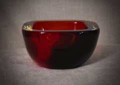 Art Deco Modern Murano Glass Ashtray, Italian Design, 17cm