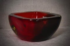 Art Deco Modern Murano Glass Ashtray, Italian Design, 17cm