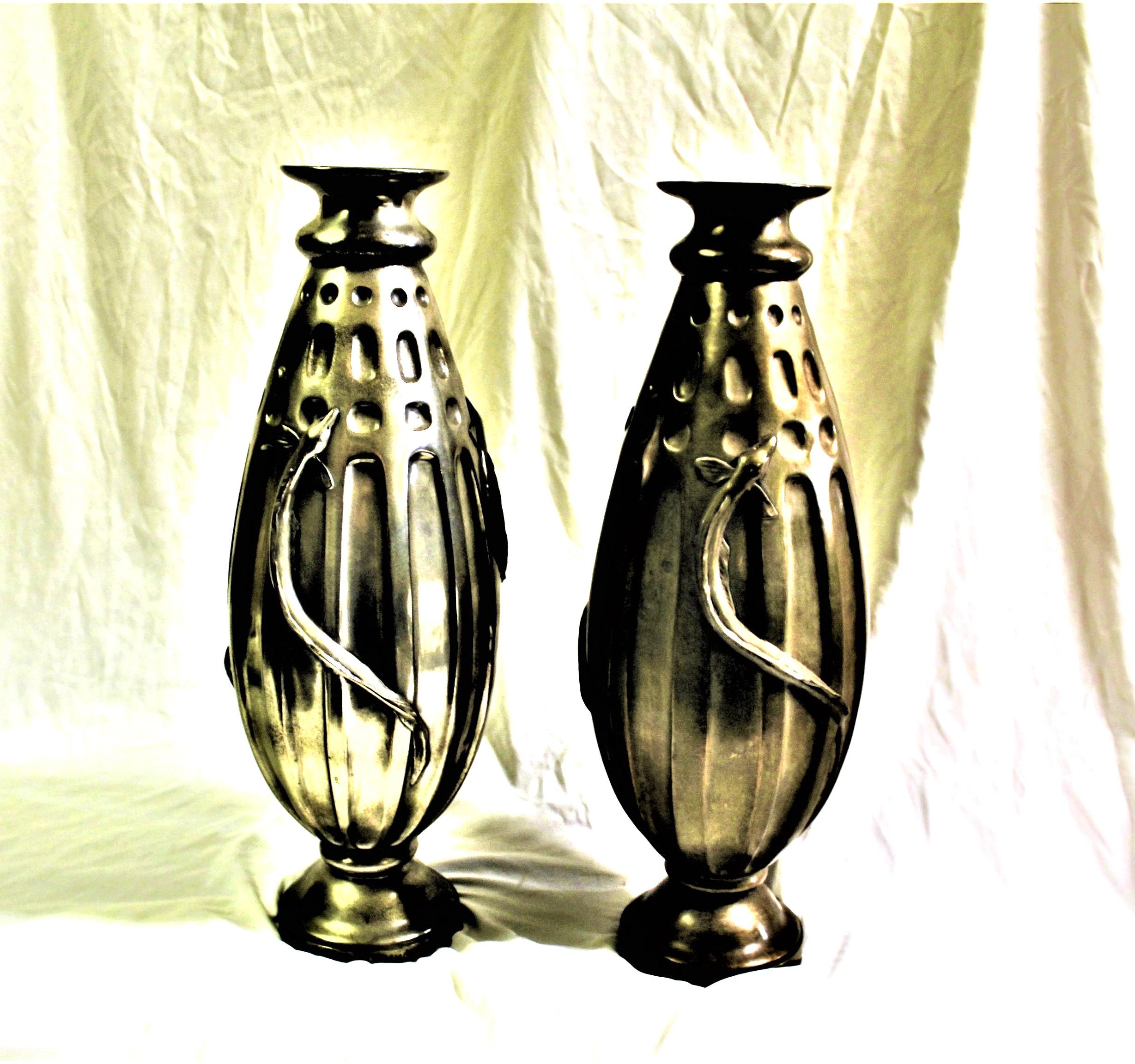 Art Deco/Moderno  Vaso Salamandra , Bronzo in vendita 1