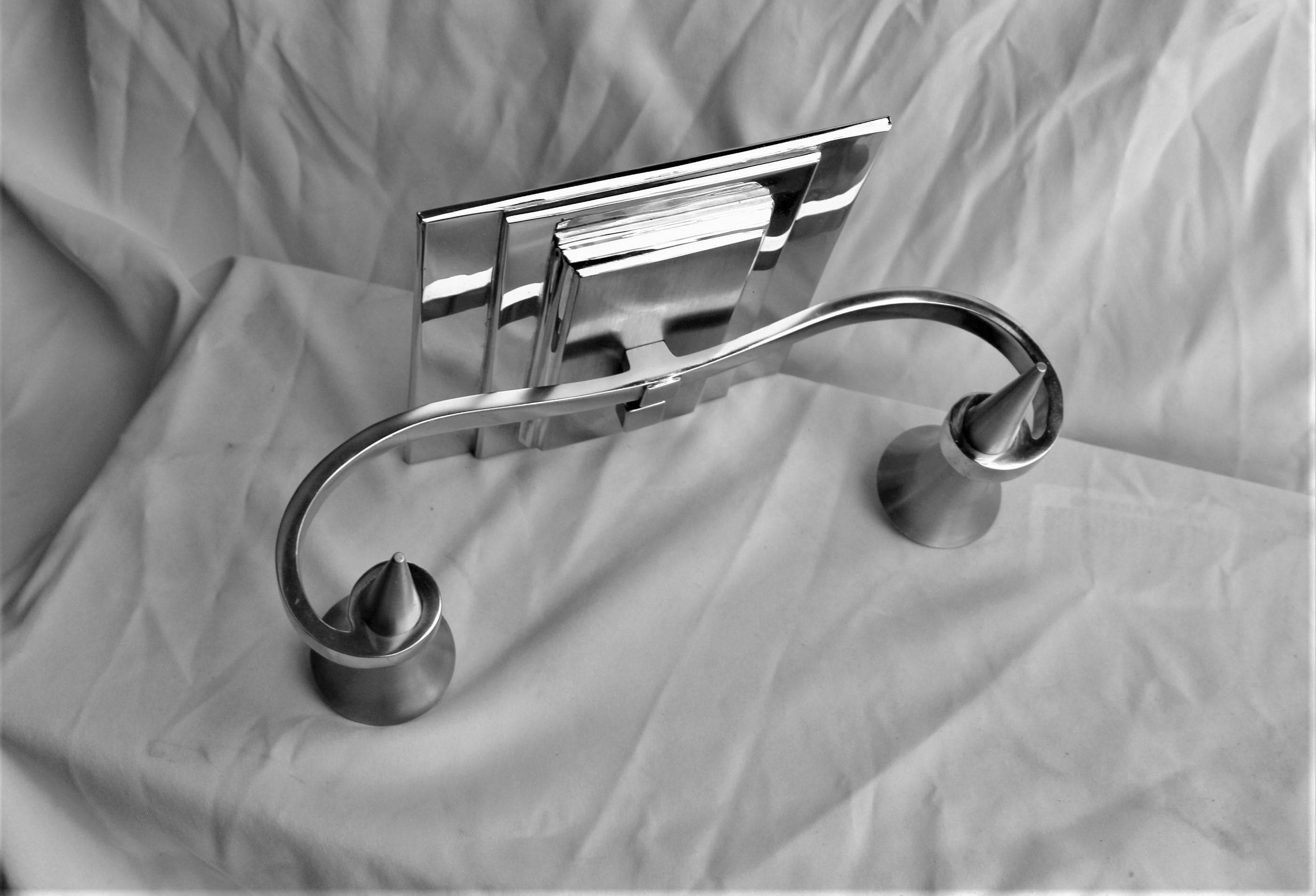 Art Decó/Modern Sconces Hi-Polished Two-Tone Nickel Finish Two Light Cast en venta 1
