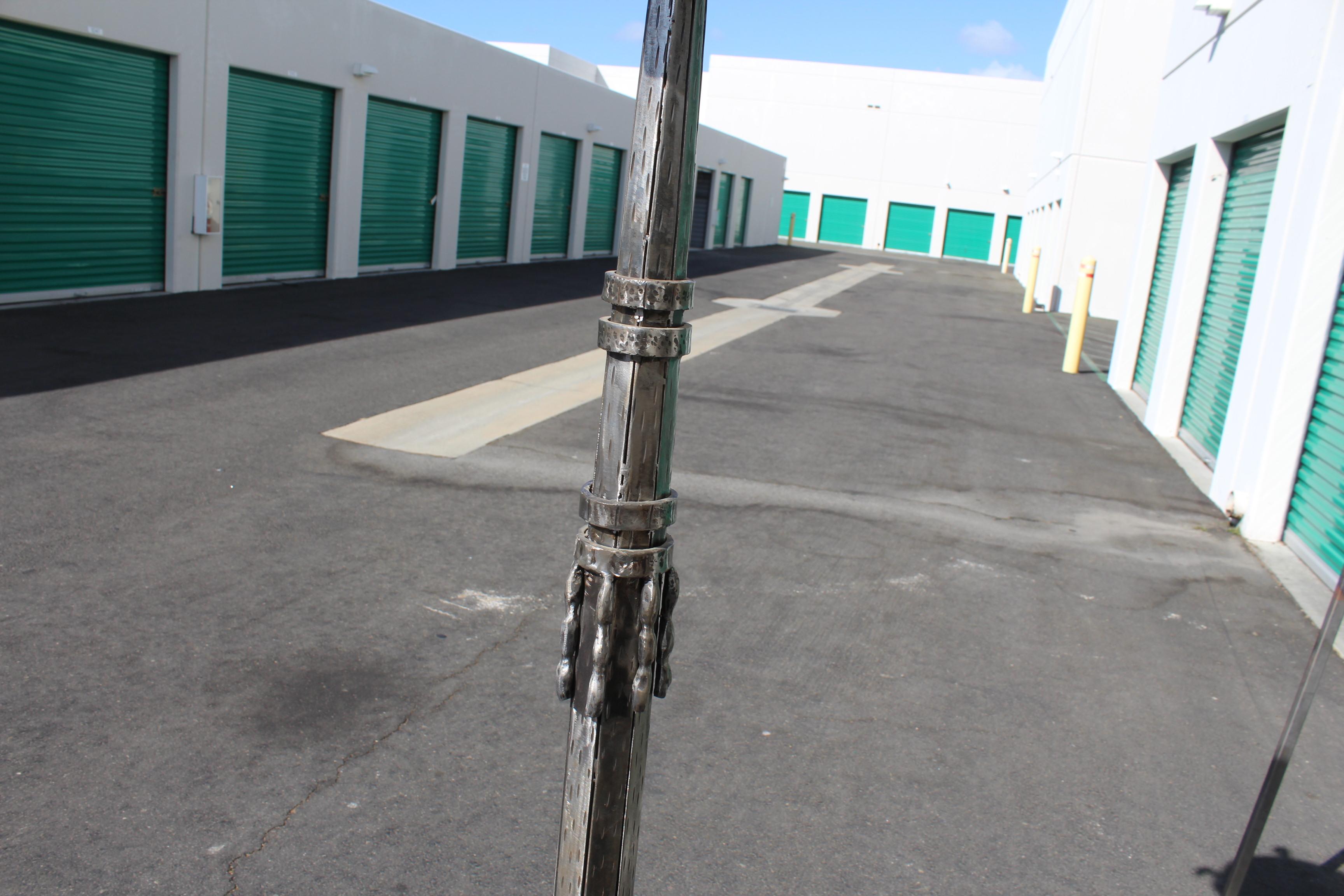 American Art Deco/Modern Style Floor Lamp  , Alabaster Shade For Sale