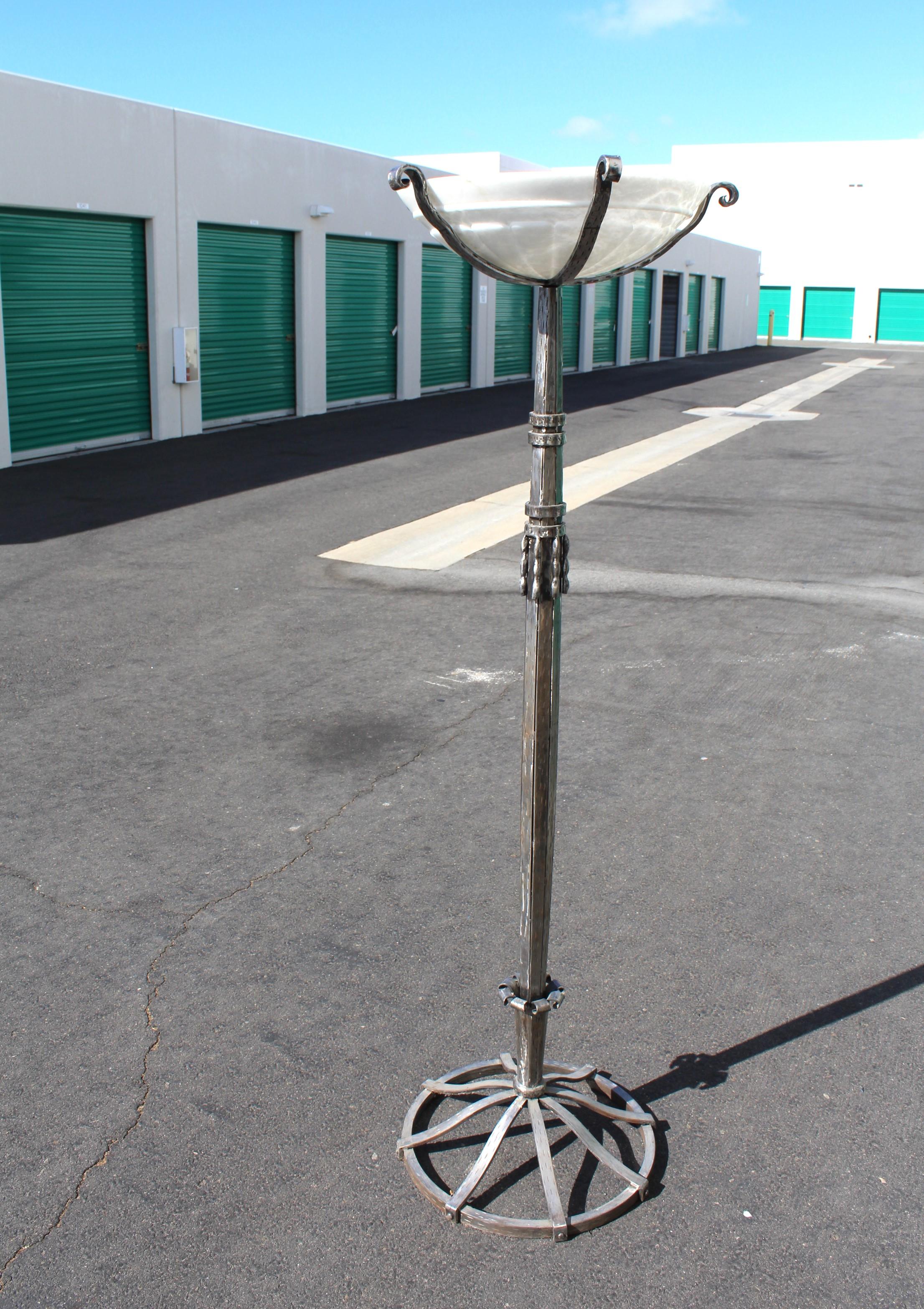 Art Deco/Modern Style Floor Lamp  , Alabaster Shade For Sale 1