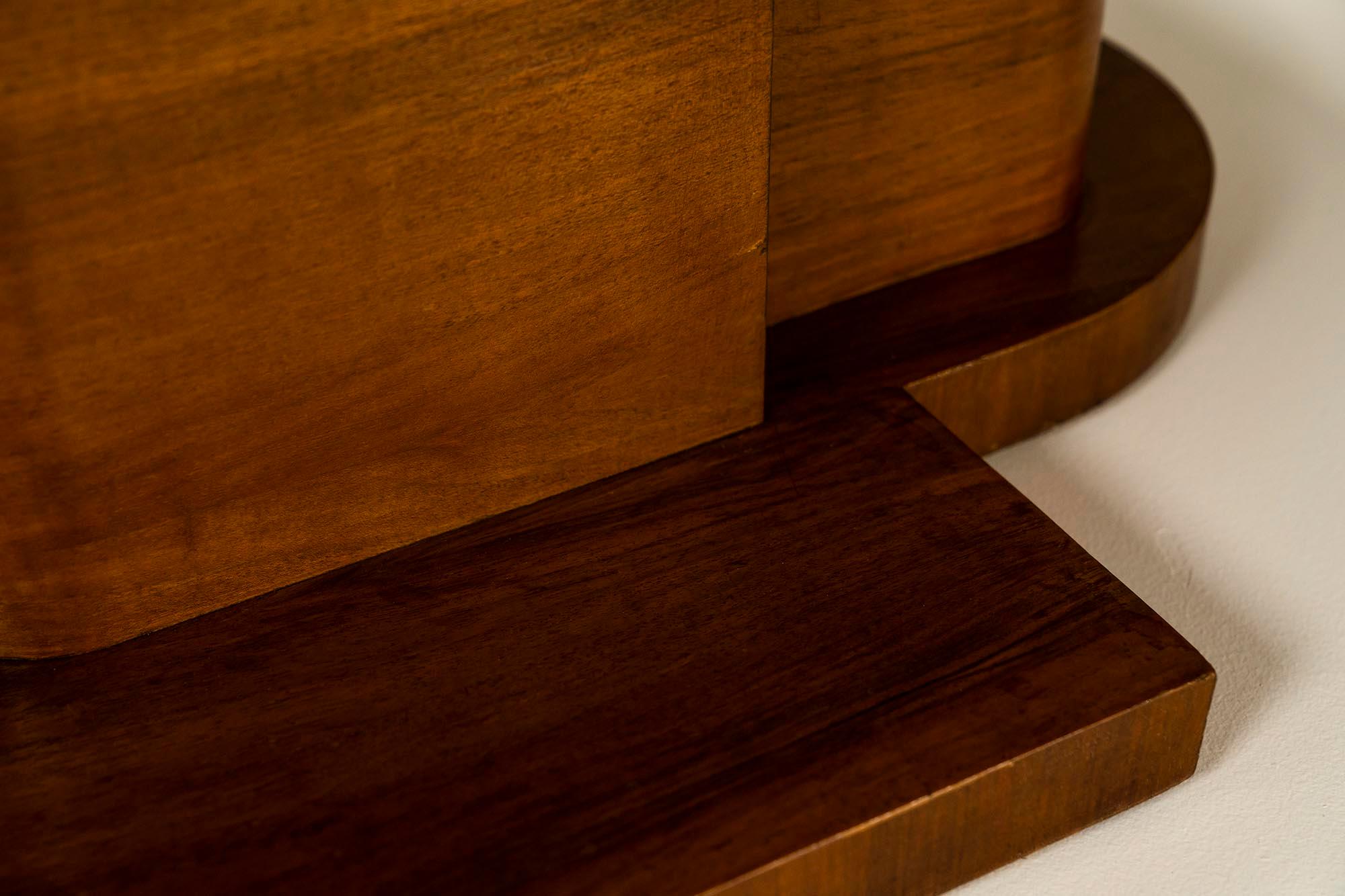 Art Deco Modern-Style Side Table in Mahogany by ‘t Woonhuys, Netherlands, 1930s 2