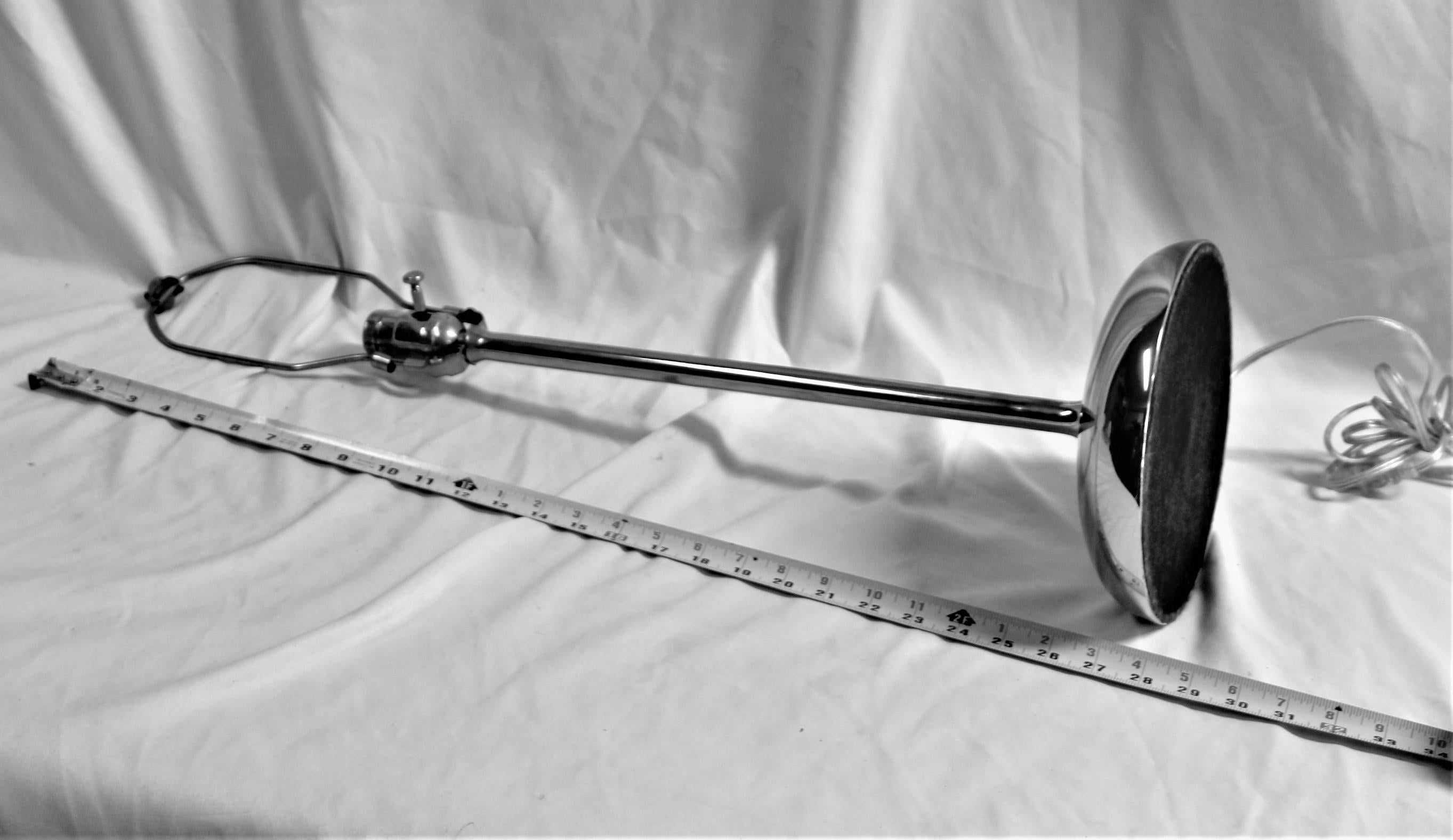 Mid-Century Modern Art Deco /Modern Table lamp Hi-polished Nickel For Sale