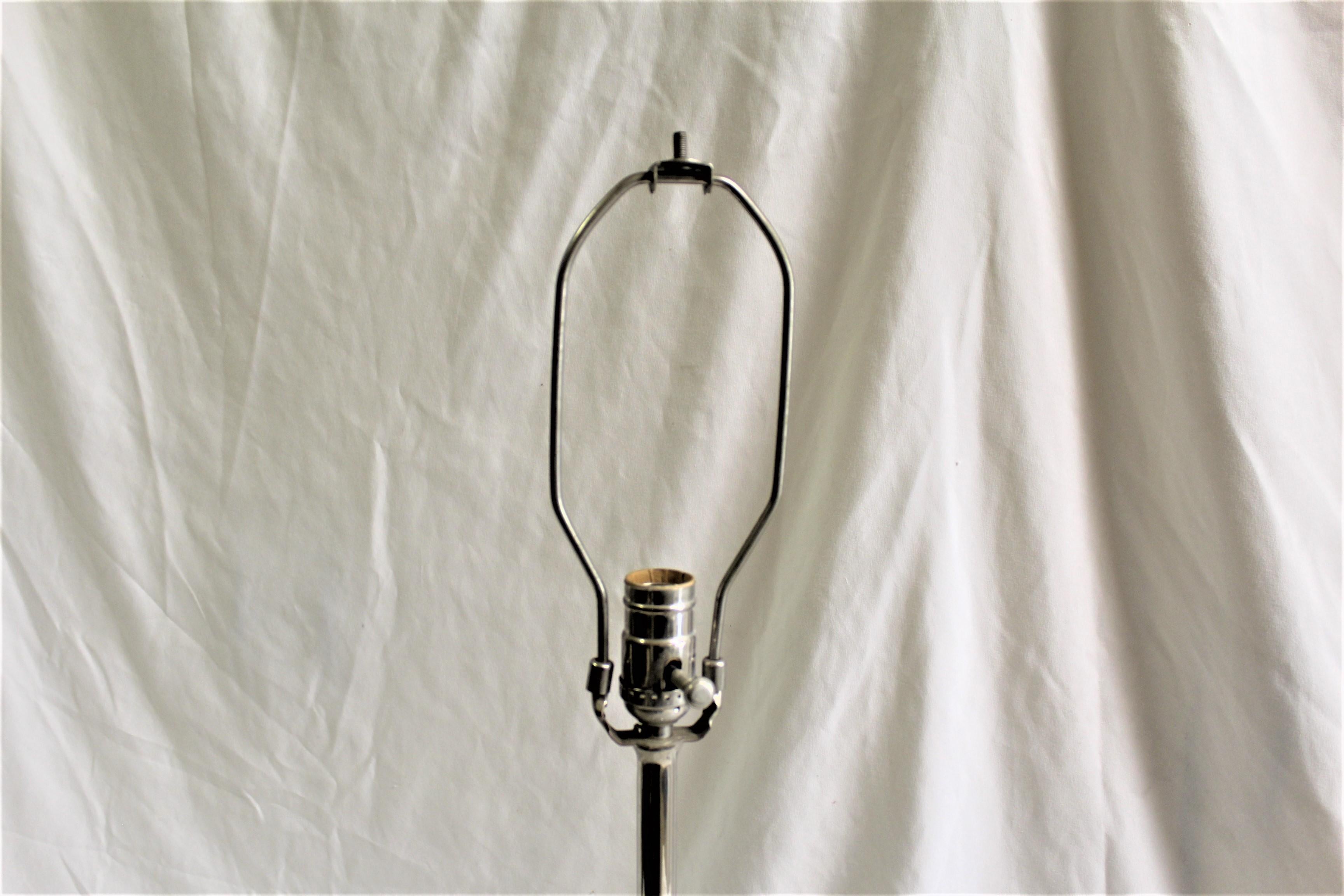 North American Art Deco /Modern Table lamp Hi-polished Nickel For Sale