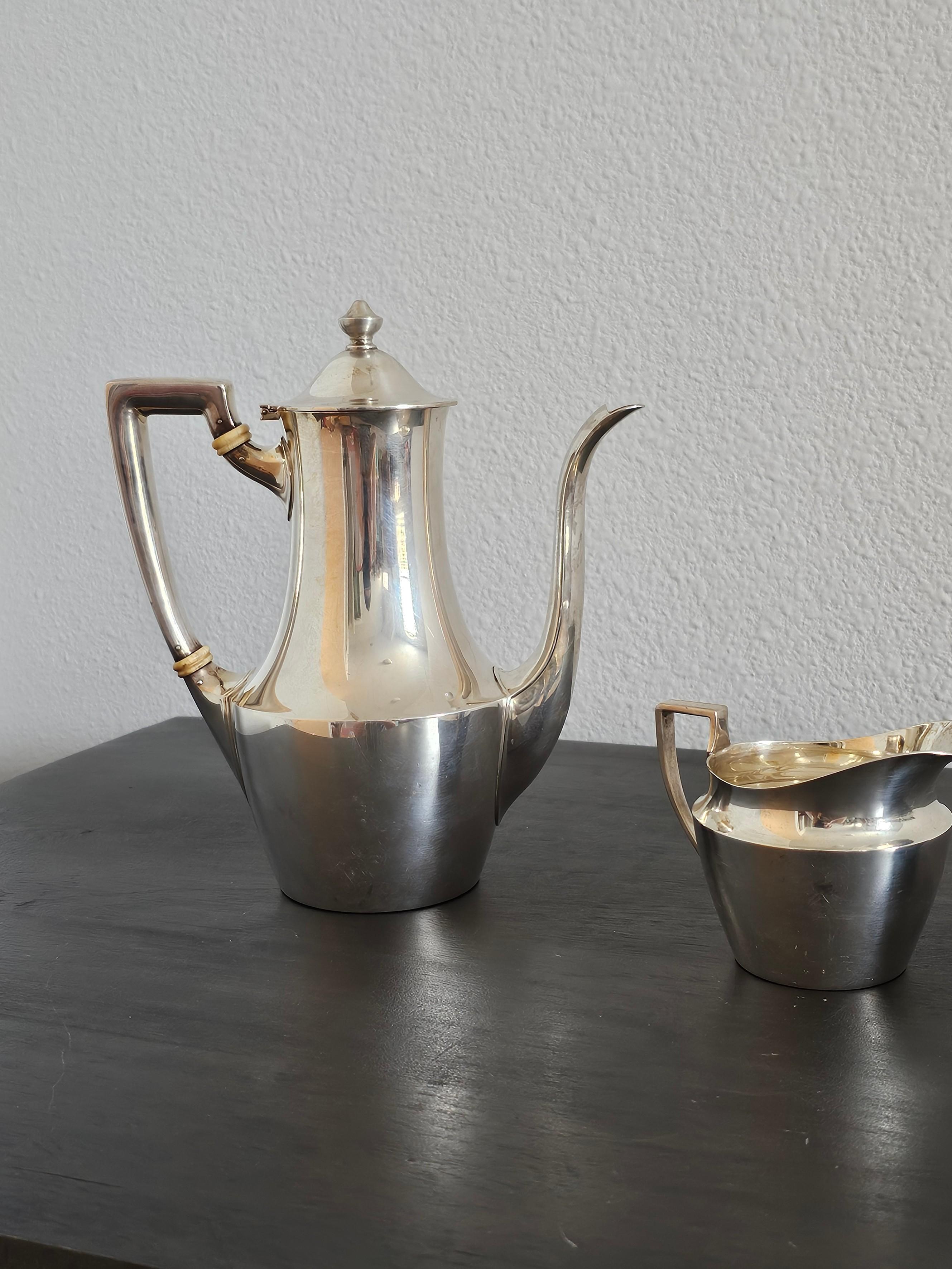 Juego de café Demitasse Art Déco Moderno Tiffany & Co. de plata de ley en venta 3
