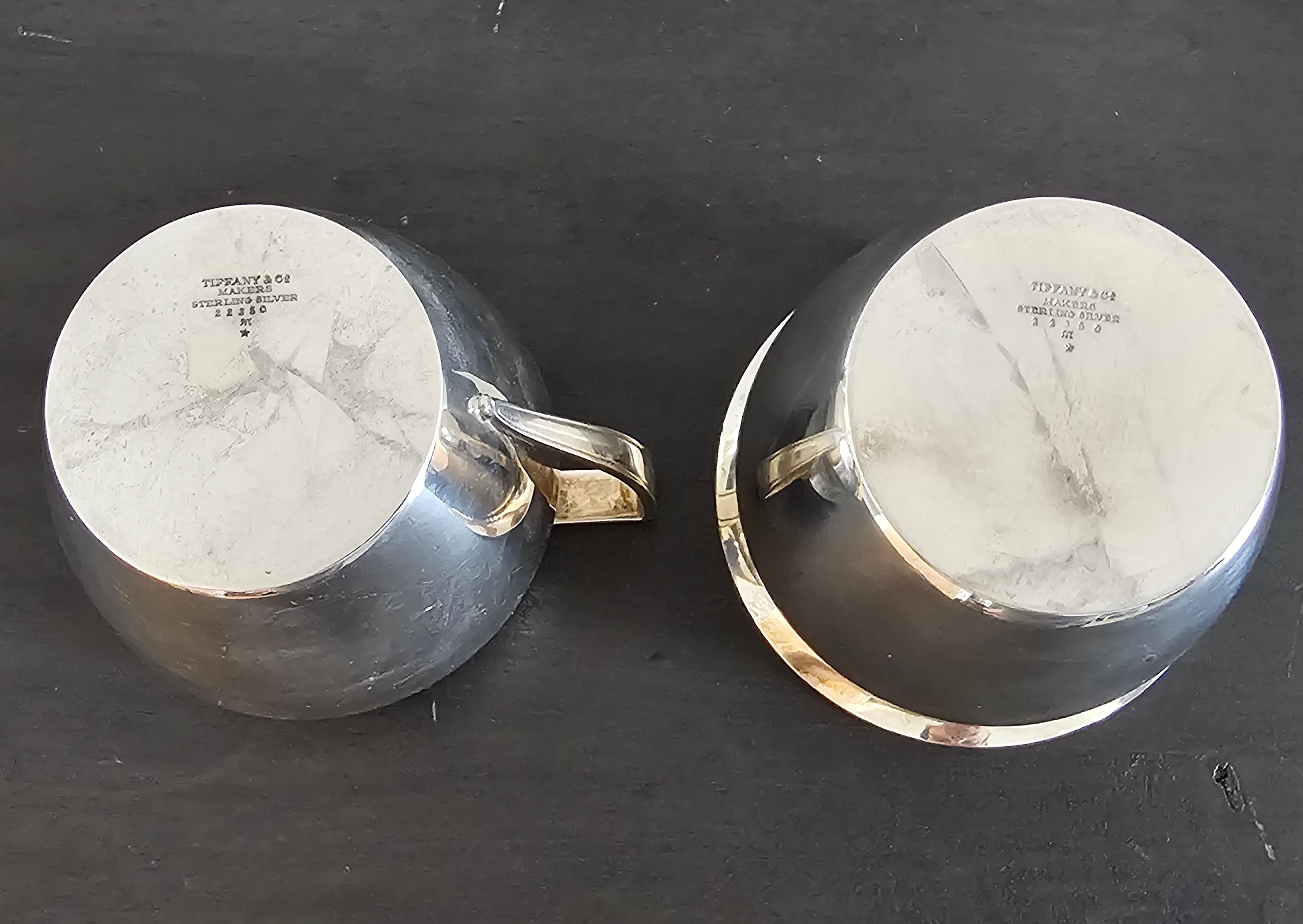 Juego de café Demitasse Art Déco Moderno Tiffany & Co. de plata de ley en venta 5