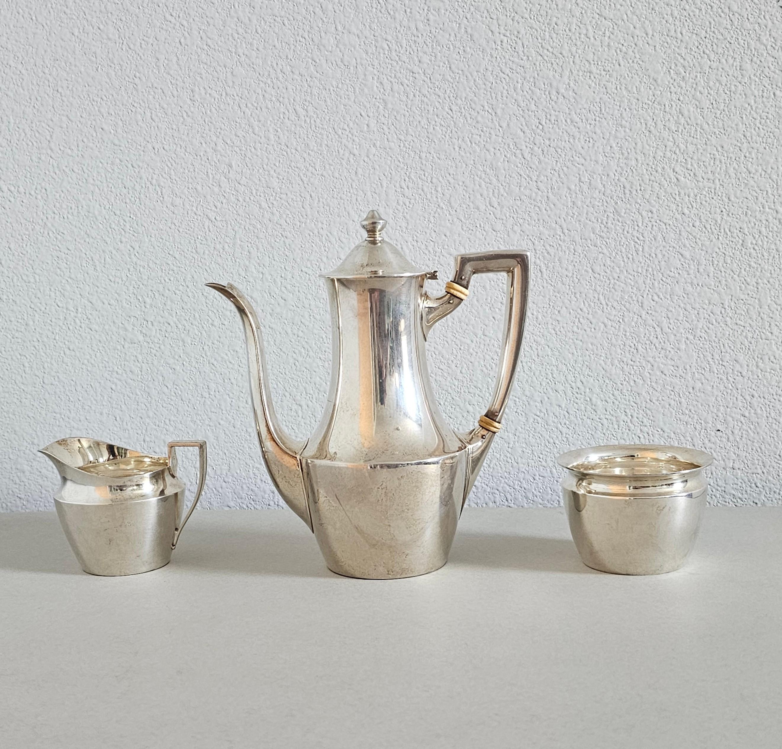 Juego de café Demitasse Art Déco Moderno Tiffany & Co. de plata de ley en venta 10