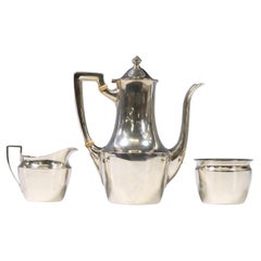 Art Deco Modern Tiffany & Co Sterling Silver Demitasse Coffee Service Set
