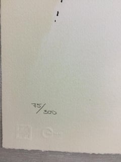 Art Decó Moderno Litografía sin enmarcar firmada a mano por René Gruau Bistro