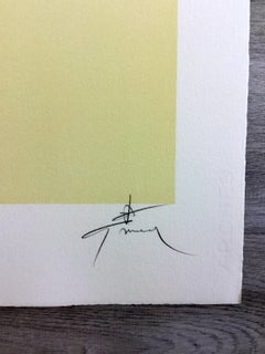 Moderne, ungerahmte, von Rene Gruau handsignierte Lithographie Homme a la Marguerite, Art déco