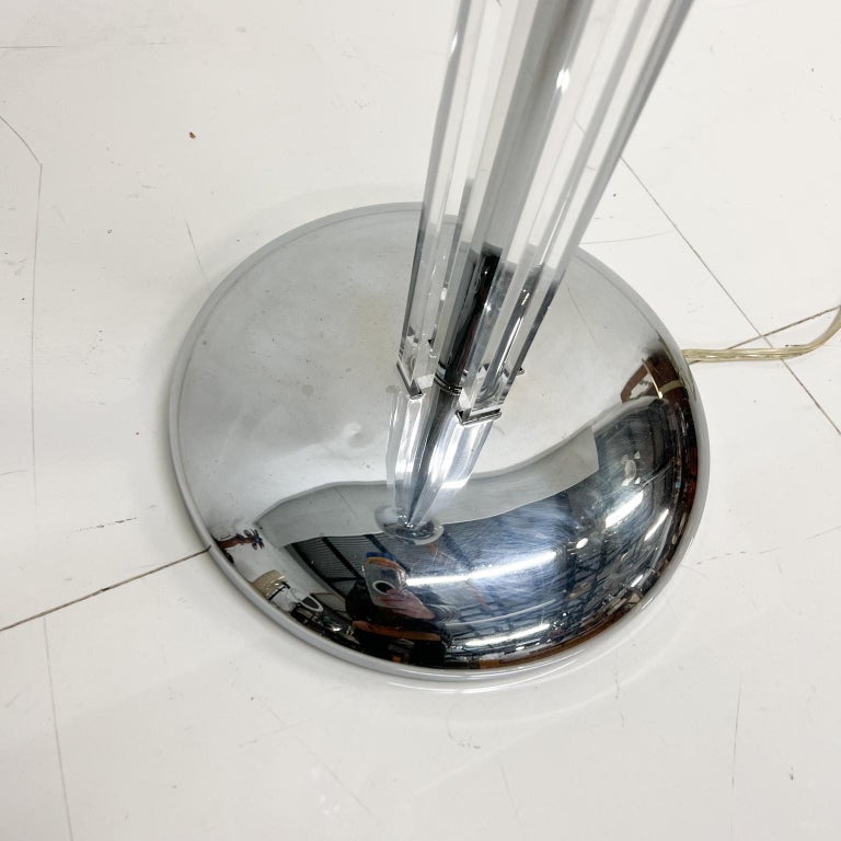 Art Deco Moderne Chrome Torchiere Floor Lamp by Boyd Lighting Company ...