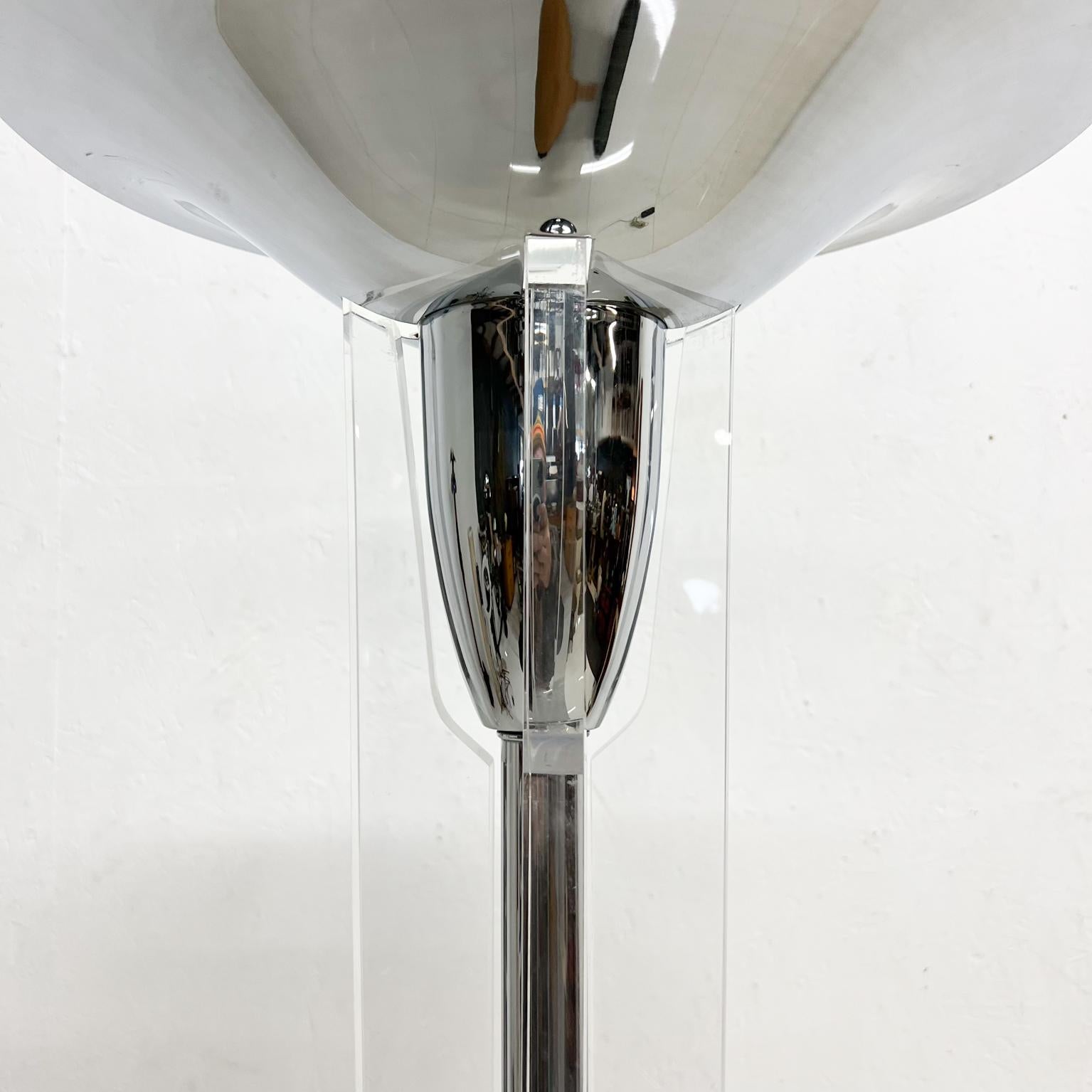 Late 20th Century 1970s Boyd Lighting Company Chrome Floor Lamp Deco Torchiere  For Sale