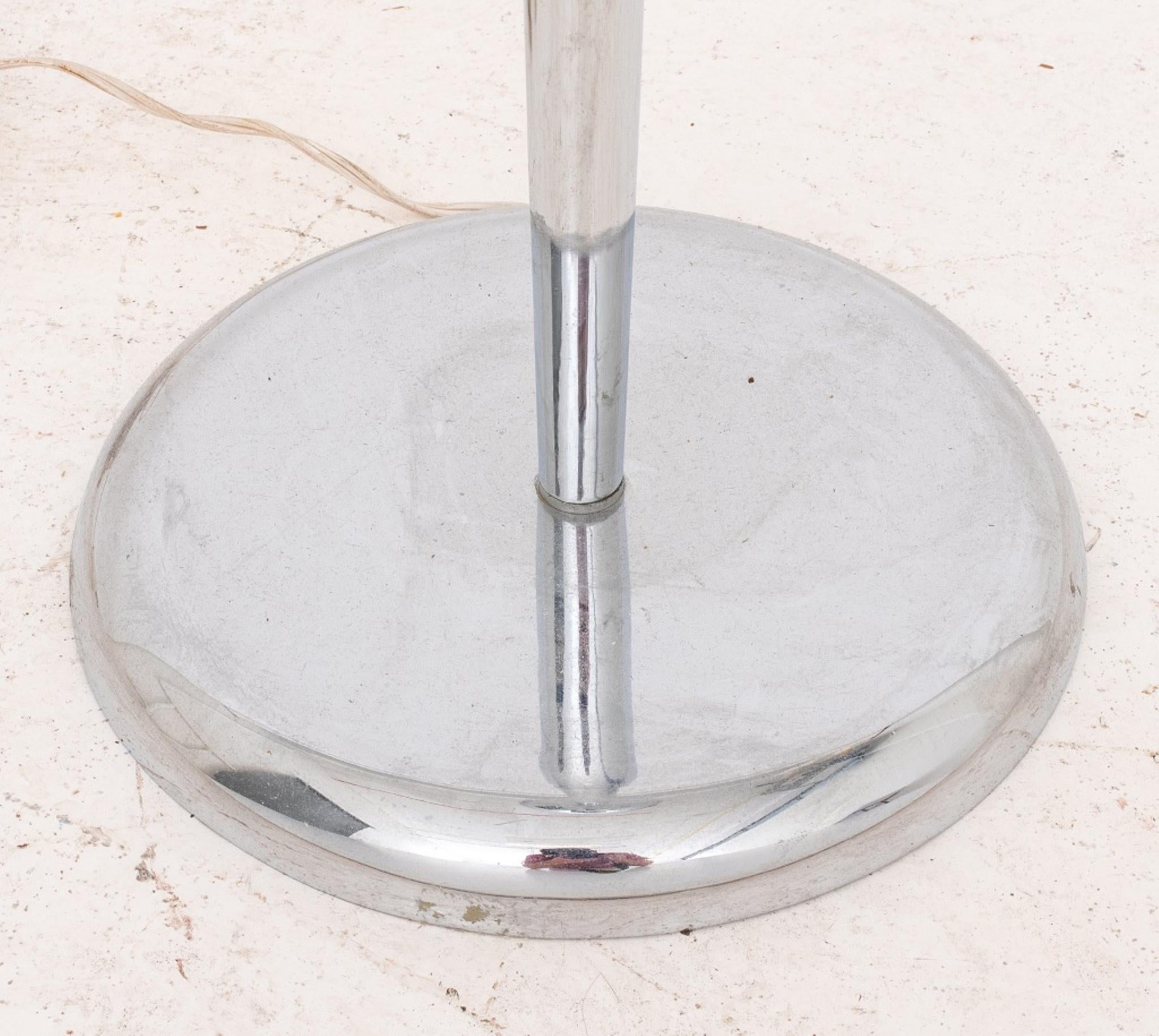 Unknown Art Deco Moderne Chrome Torchiere Floor Lamp