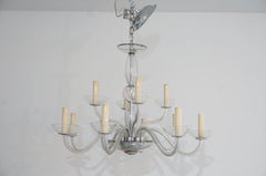 Art Deco Moderne Czech Glass Chandeleir