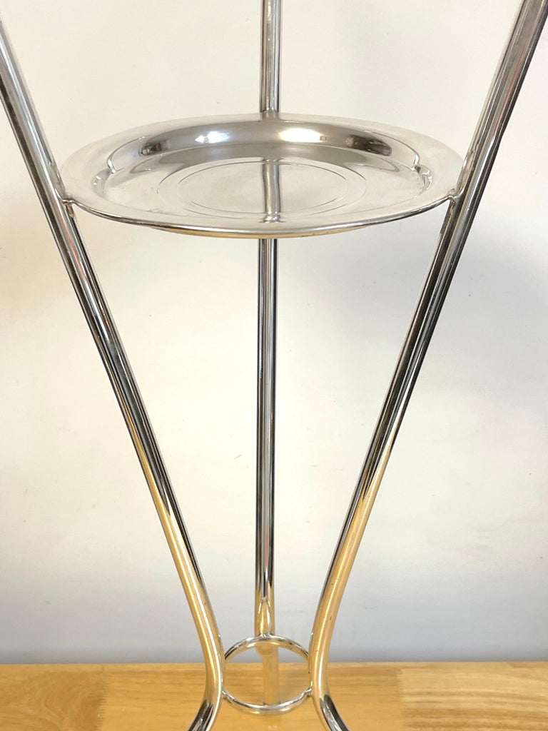 Canadian Art Deco/ Moderne Silverplated Champagne/Wine Bucket Stand For Sale