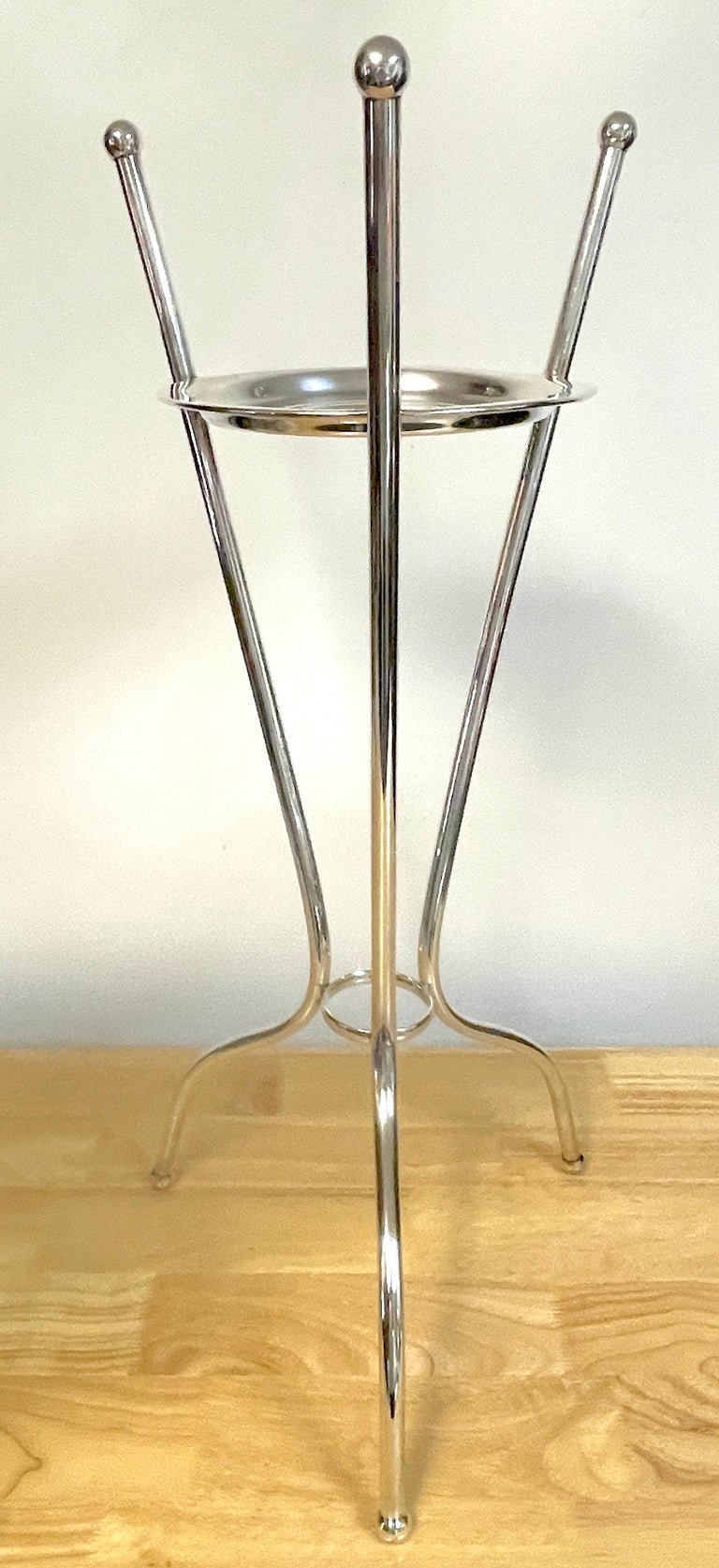 Art Deco/ Moderne Silverplated Champagne/Wine Bucket Stand For Sale 2