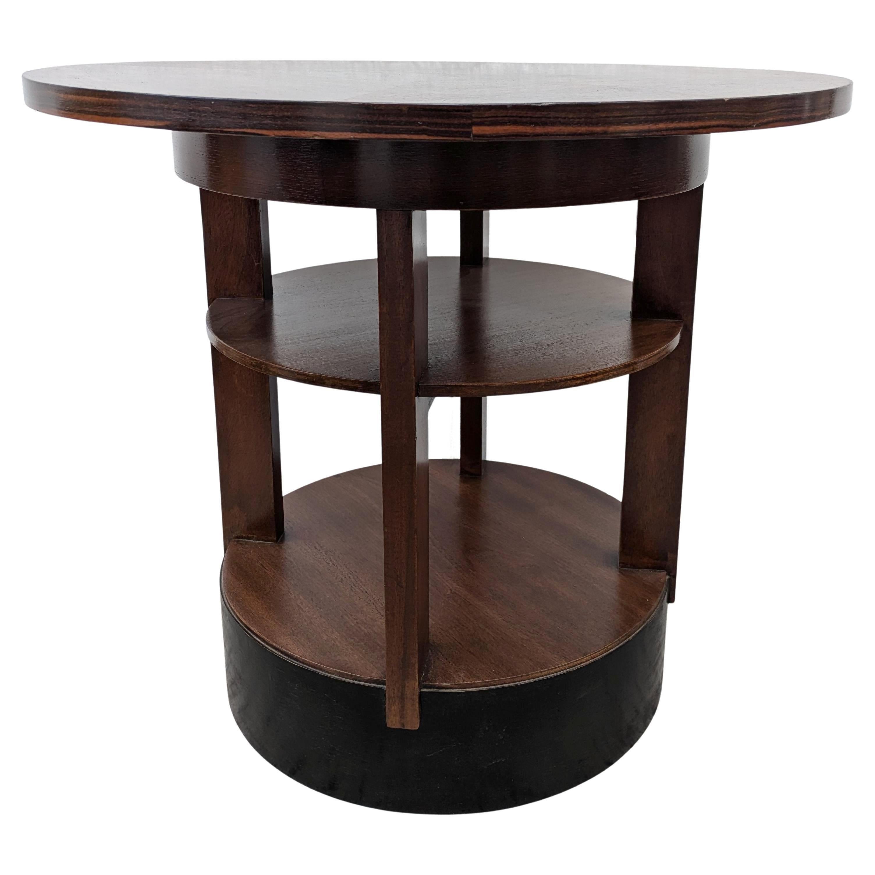 Art Deco Moderne Three Tiered Centre Table, c1930 For Sale 4