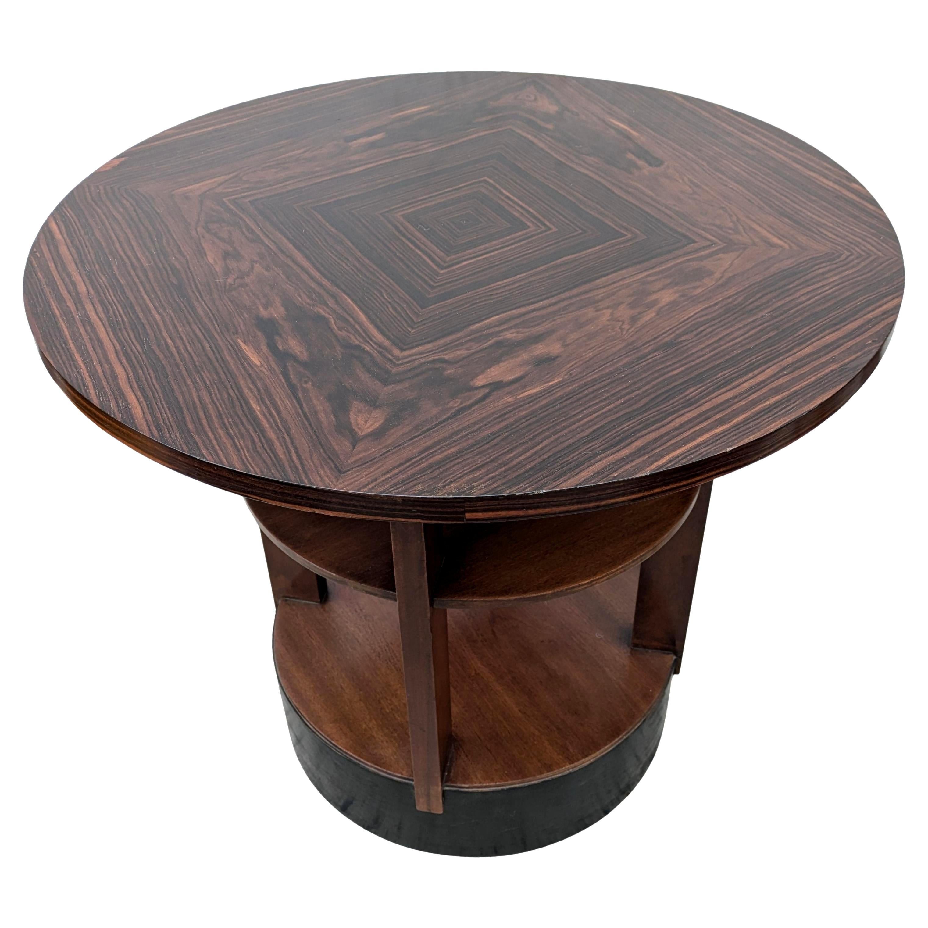Art Deco Moderne Three Tiered Centre Table, c1930 For Sale 1