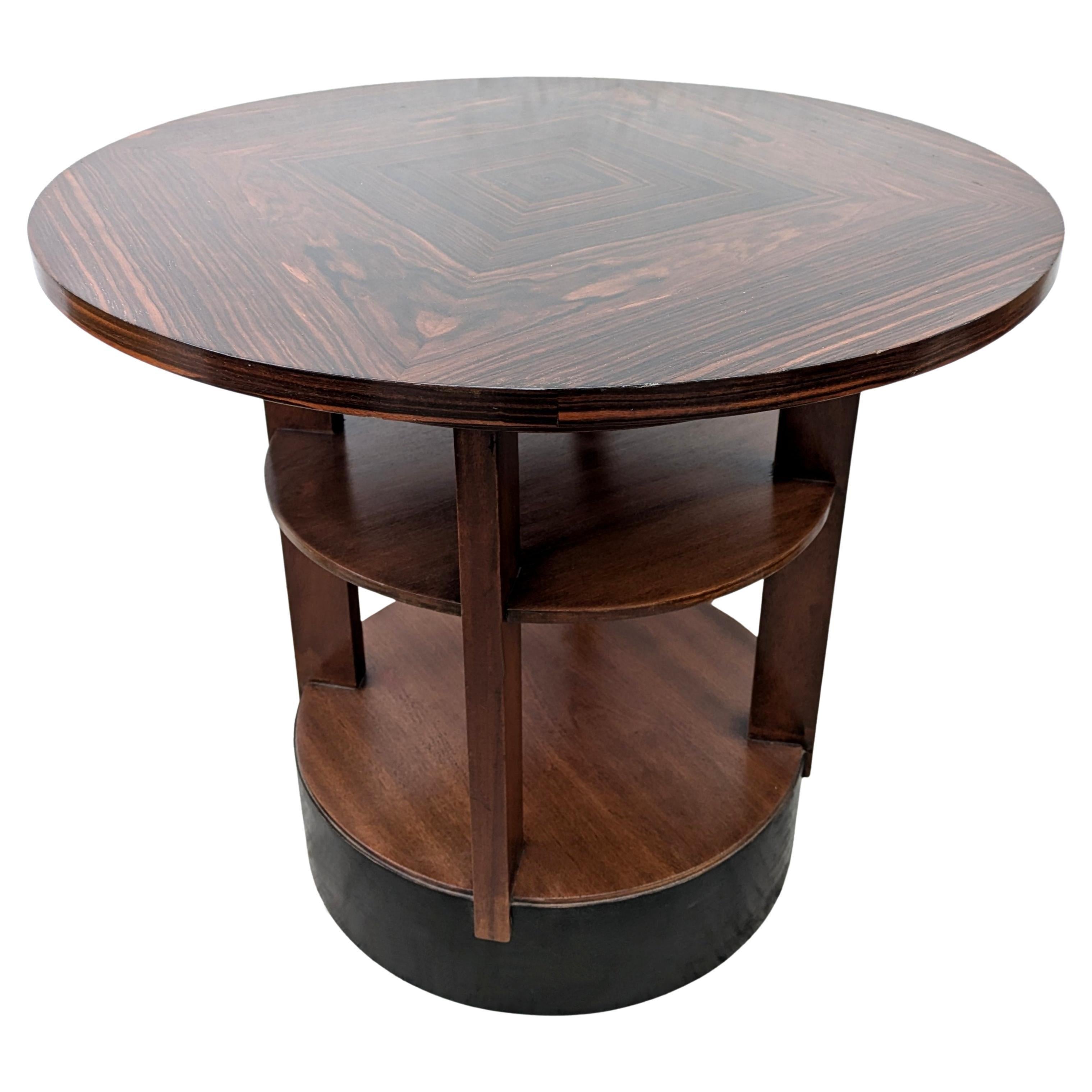 Art Deco Moderne Three Tiered Centre Table, c1930 For Sale 2