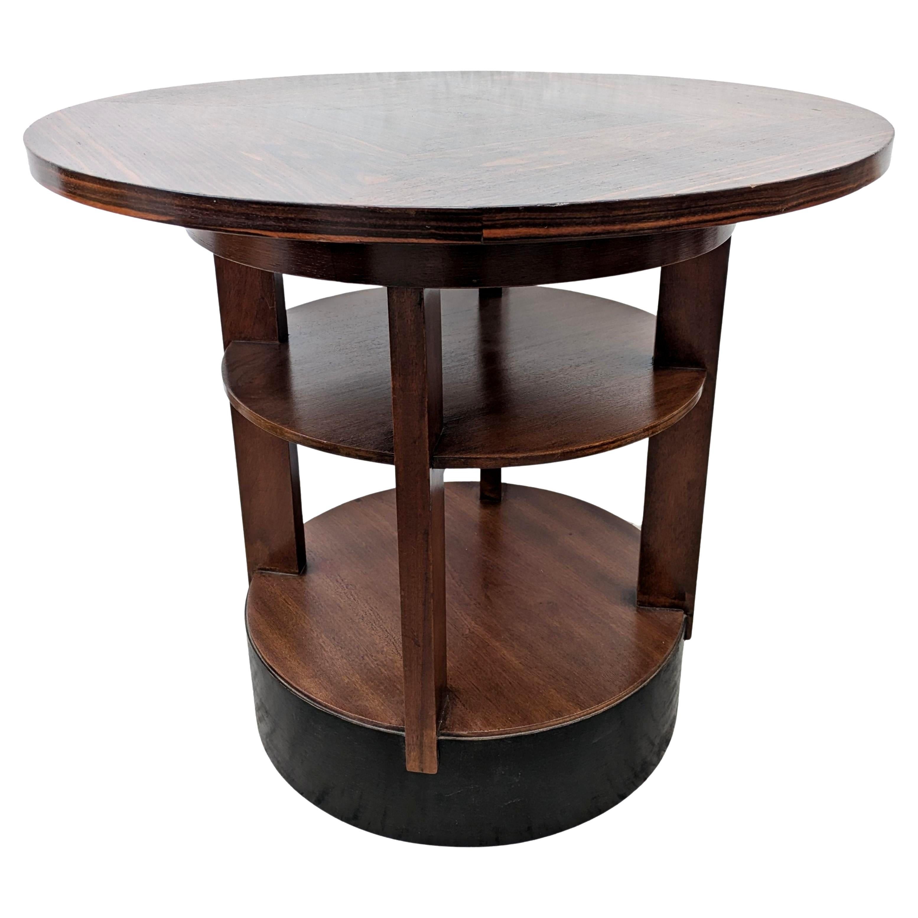 Art Deco Moderne Three Tiered Centre Table, c1930 For Sale 3