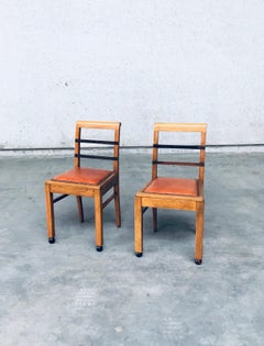 Set di sedie laterali di design Art Deco Modernism, Belgio, anni '30