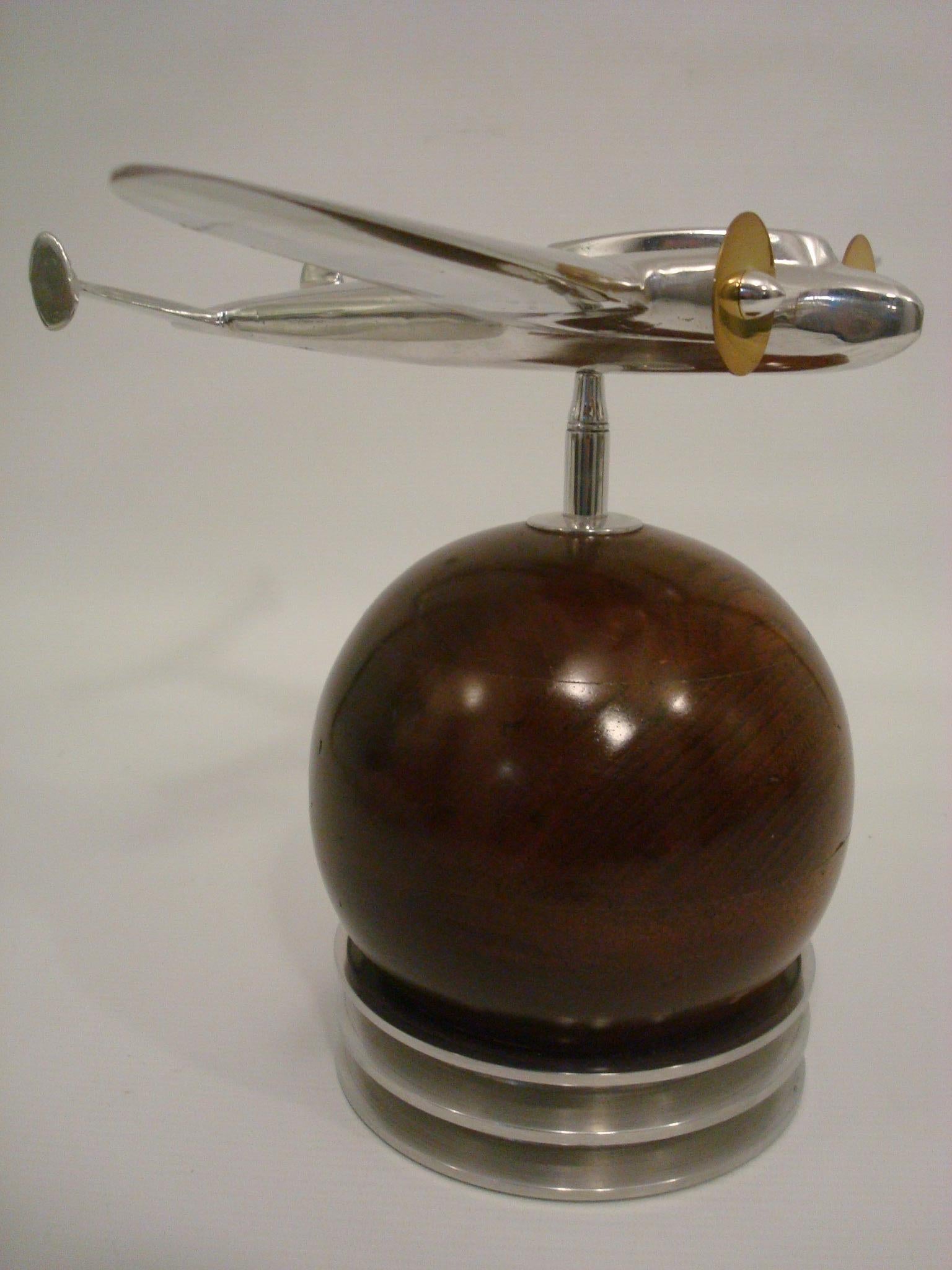 Polished Art Deco / Modernism / Vintage Airplane Desk Model, ca. 1930´s