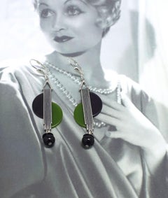 Art Deco Modernist 1930s Drop Earrings