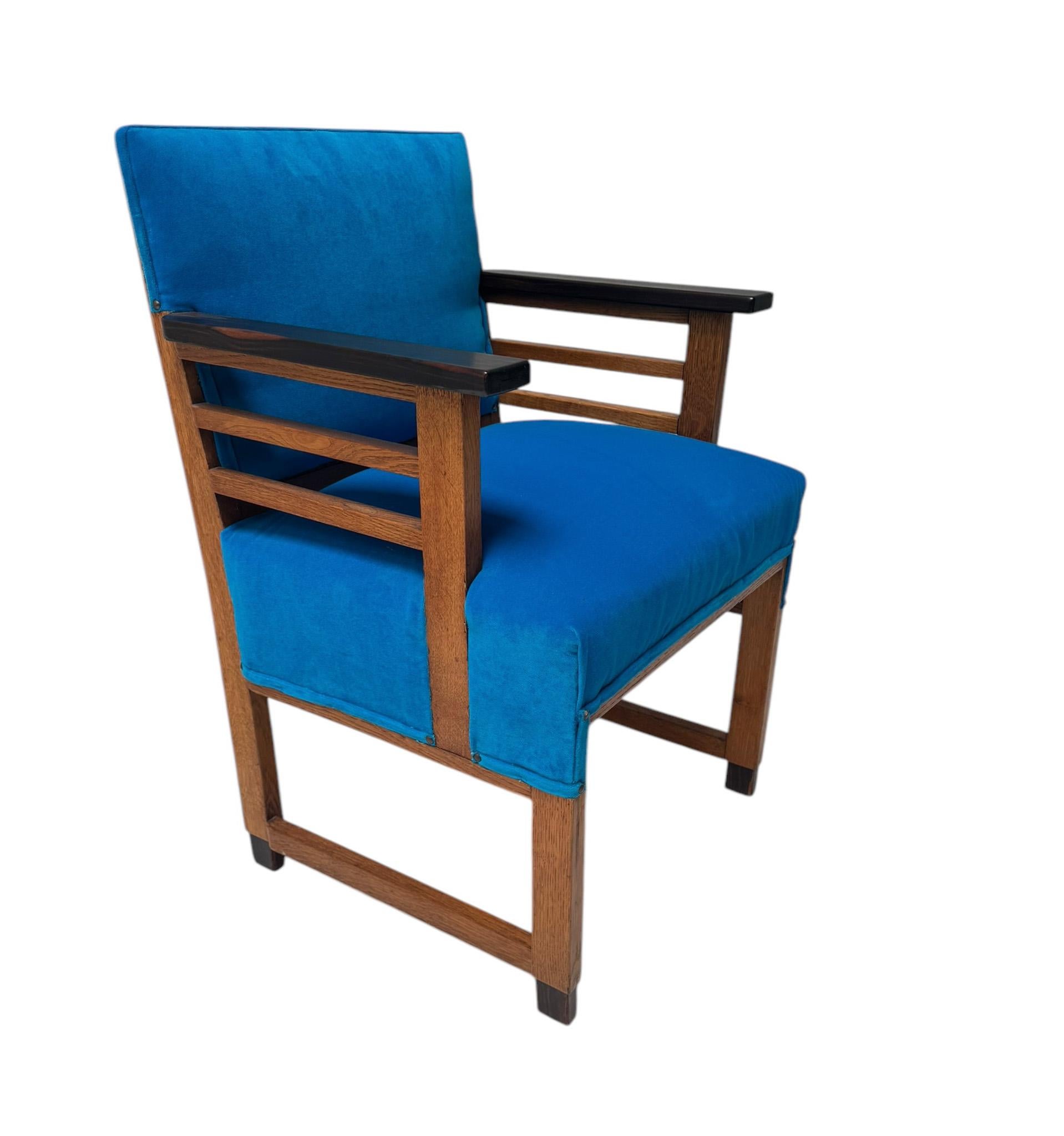 Début du 20ème siècle Fauteuil moderniste Art déco par 't Woonhuys, années 1920 en vente