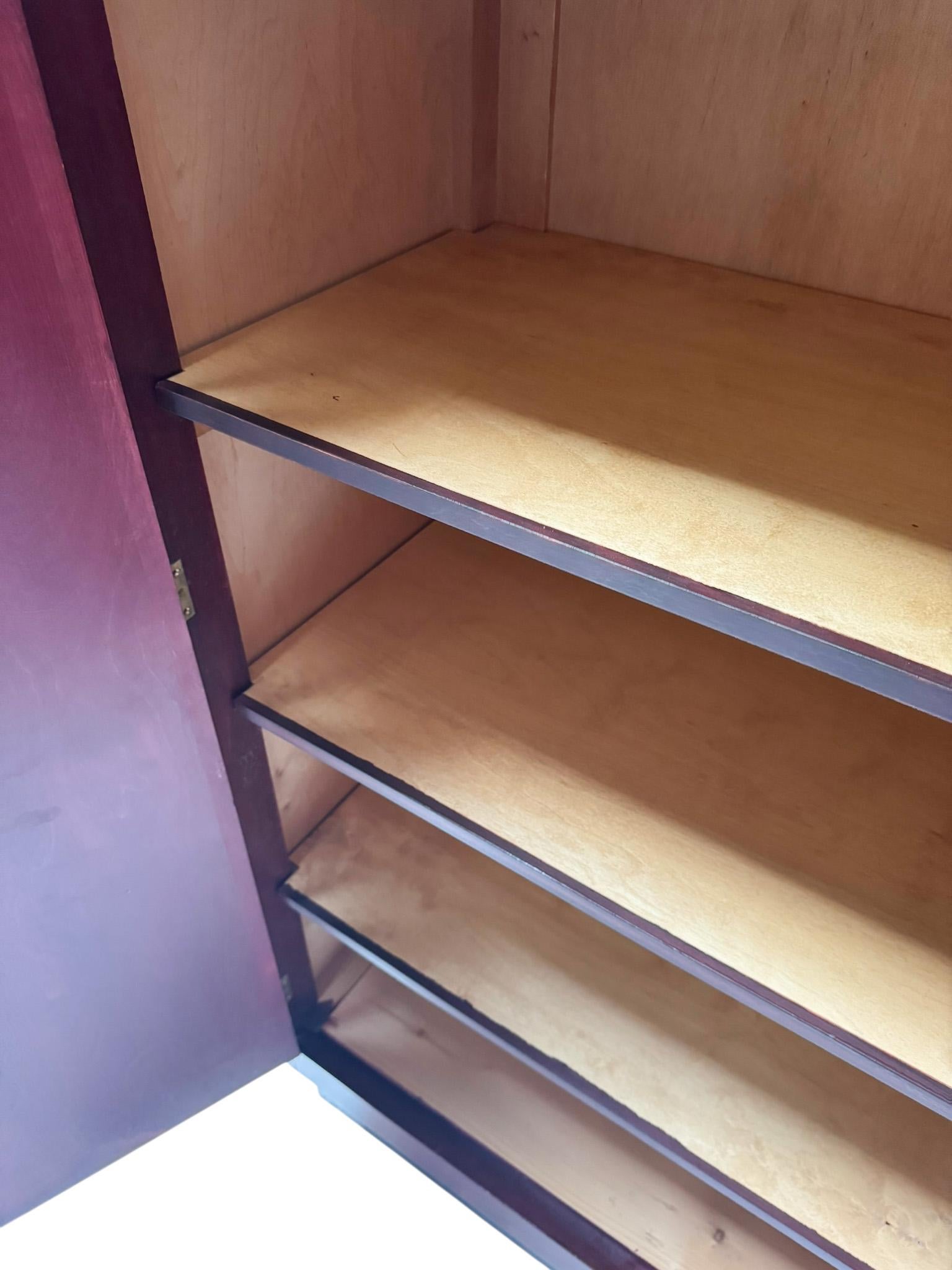 Art Deco Modernist Armoire by A.H. Jansen for L.O.V. Oosterbeek, 1920s For Sale 3