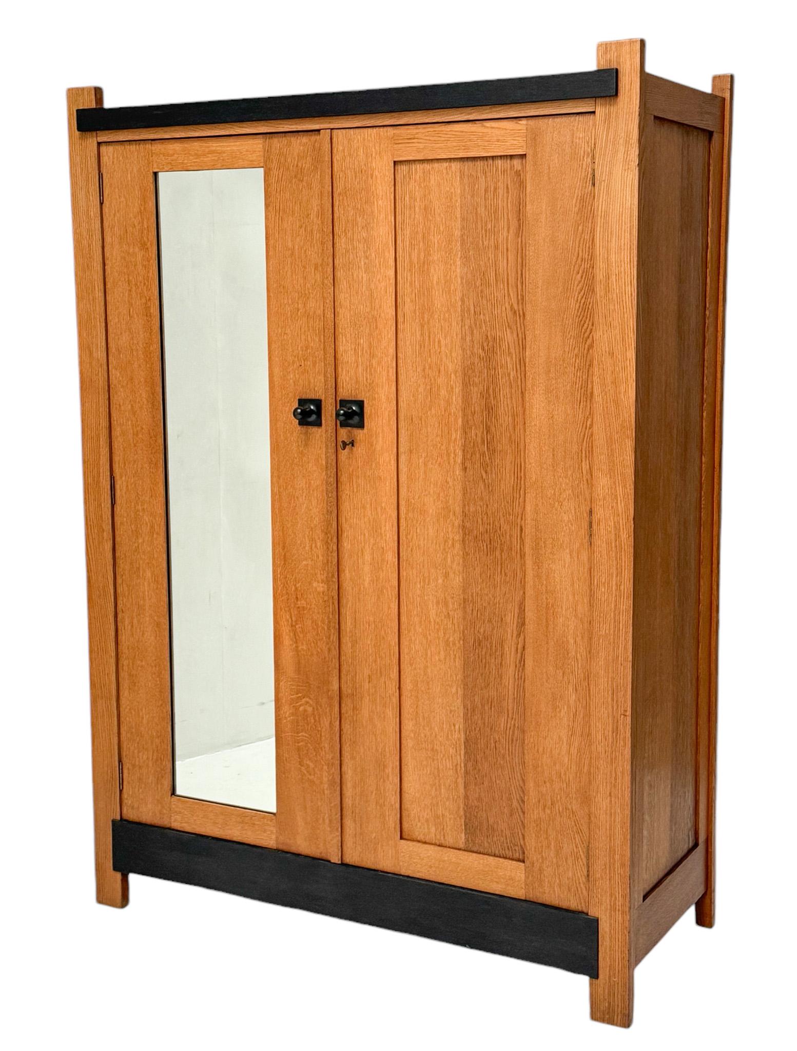 Dutch Art Deco Modernist Armoire or Wardrobe by Hendrik Wouda for Pander, 1924 For Sale