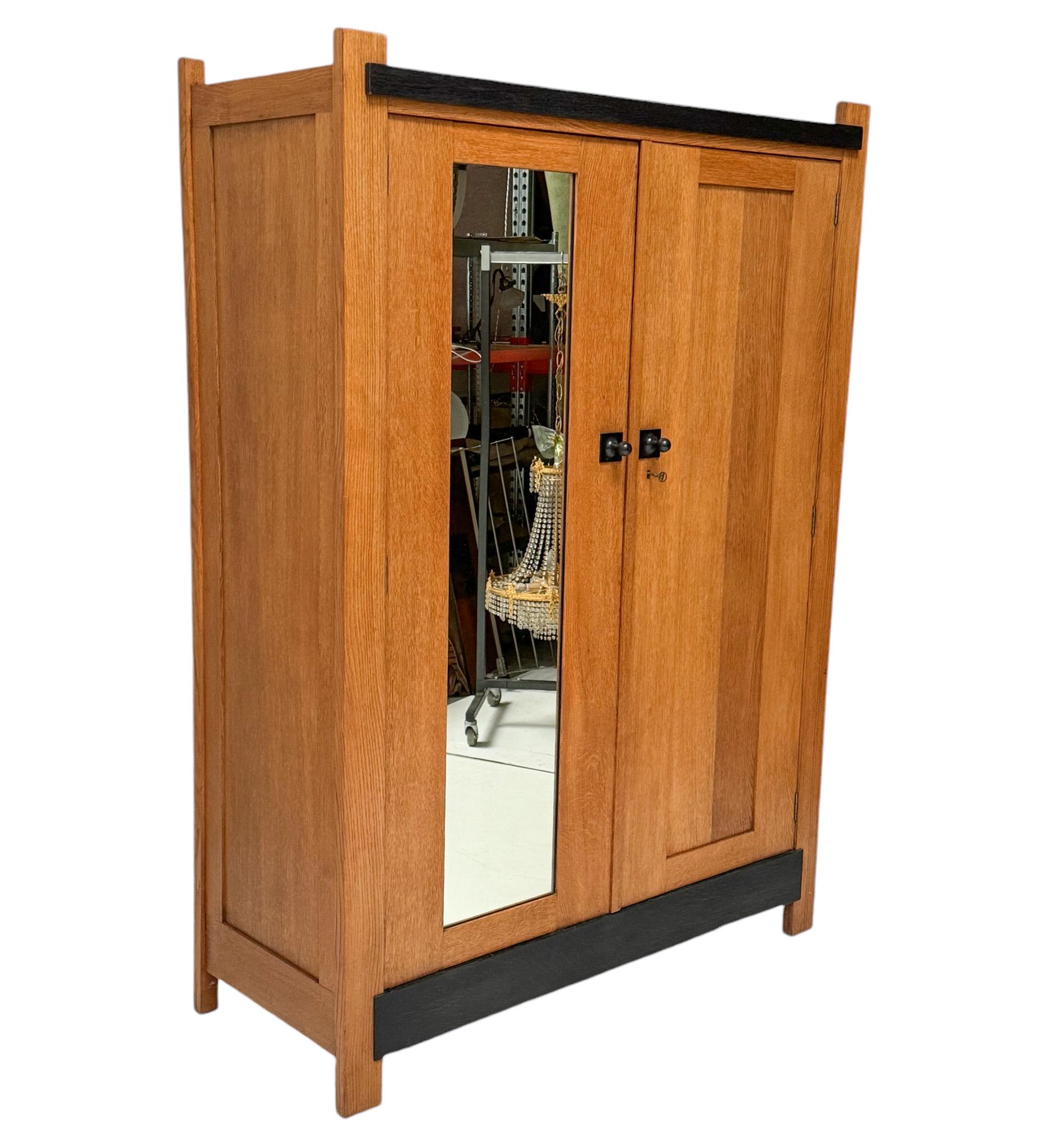 Early 20th Century Art Deco Modernist Armoire or Wardrobe by Hendrik Wouda for Pander, 1924 For Sale
