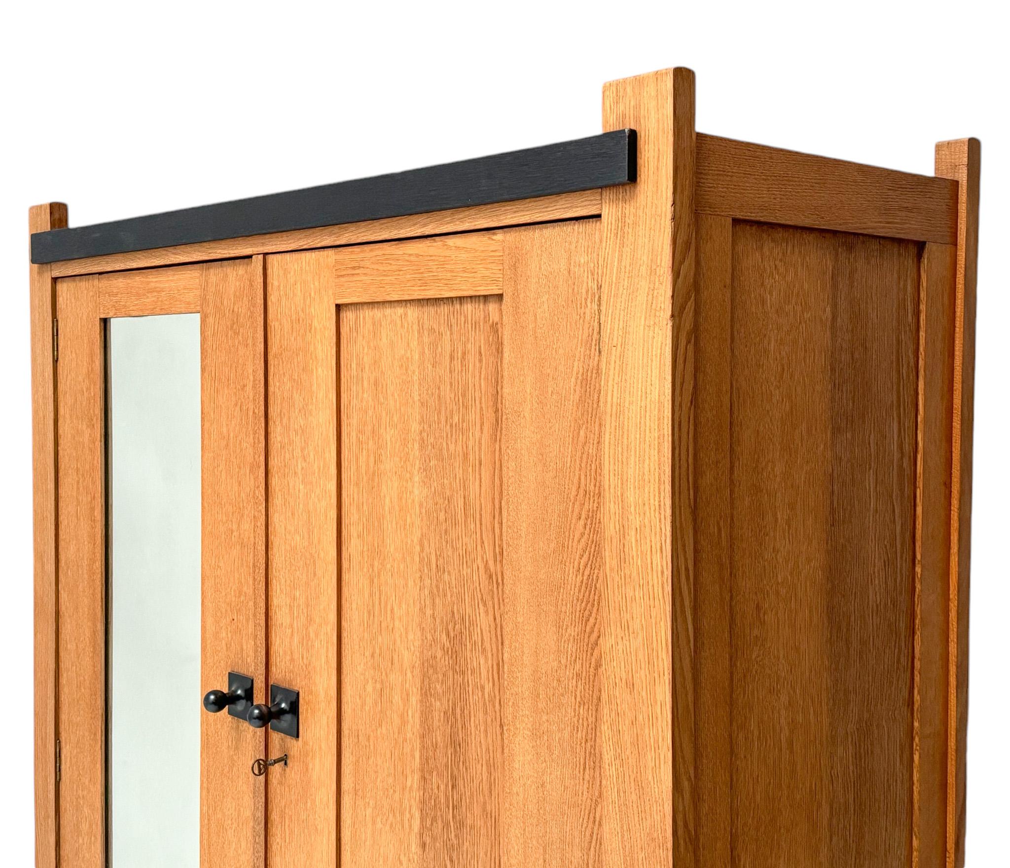 Mirror Art Deco Modernist Armoire or Wardrobe by Hendrik Wouda for Pander, 1924 For Sale