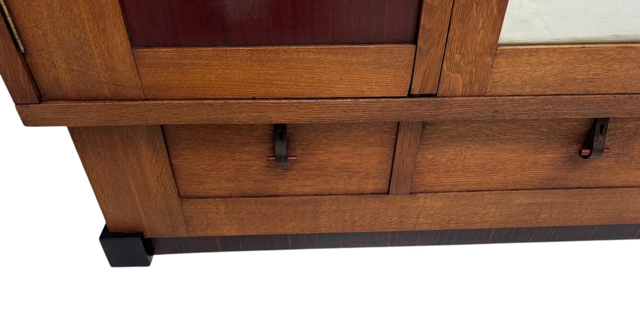 Art Deco Modernist Kleiderschrank oder Garderobe von J.J. Zijfers Amsterdam, 1920er-Jahre im Angebot 5