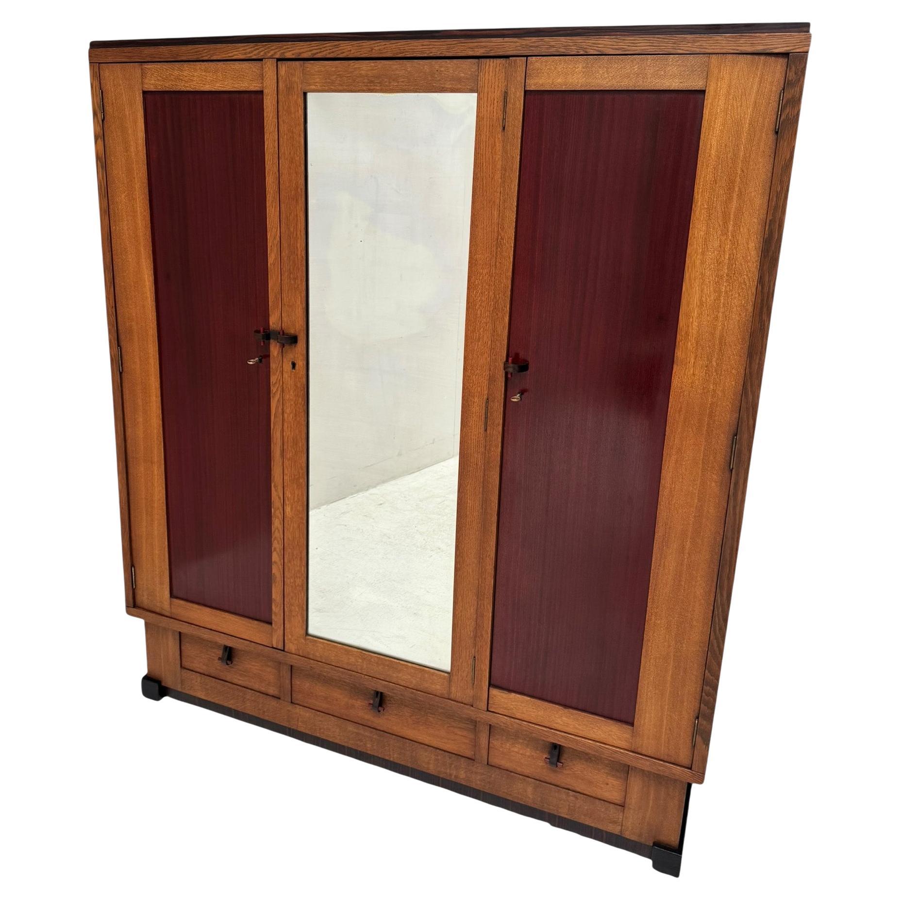 Art Deco Modernist Armoire or Wardrobe by J.J. Zijfers Amsterdam, 1920s im Angebot