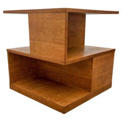 Art Deco Modernist Blonde Oak Occasional Coffee, Book Table, England, c1930