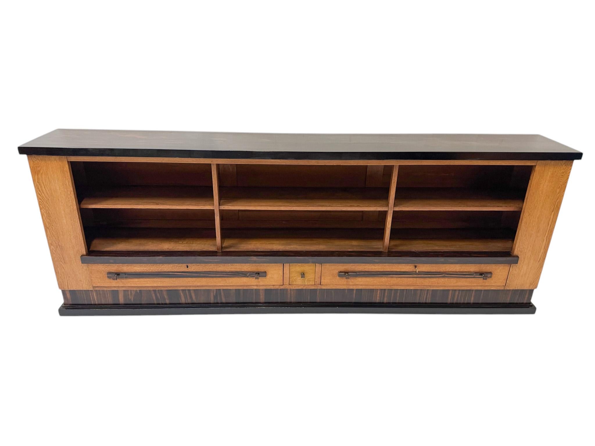 Art déco Art Deco Modernist Bookcase or Credenza by Hendrik Wouda for Pander, 1924 en vente