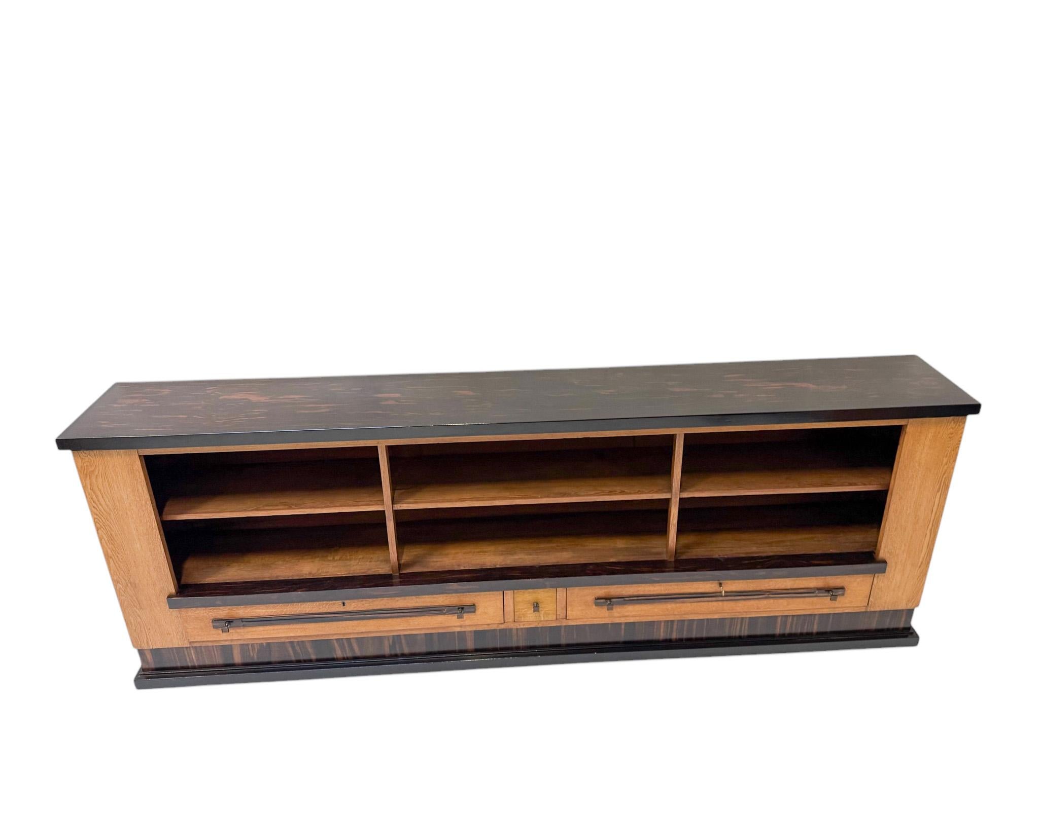 Néerlandais Art Deco Modernist Bookcase or Credenza by Hendrik Wouda for Pander, 1924 en vente