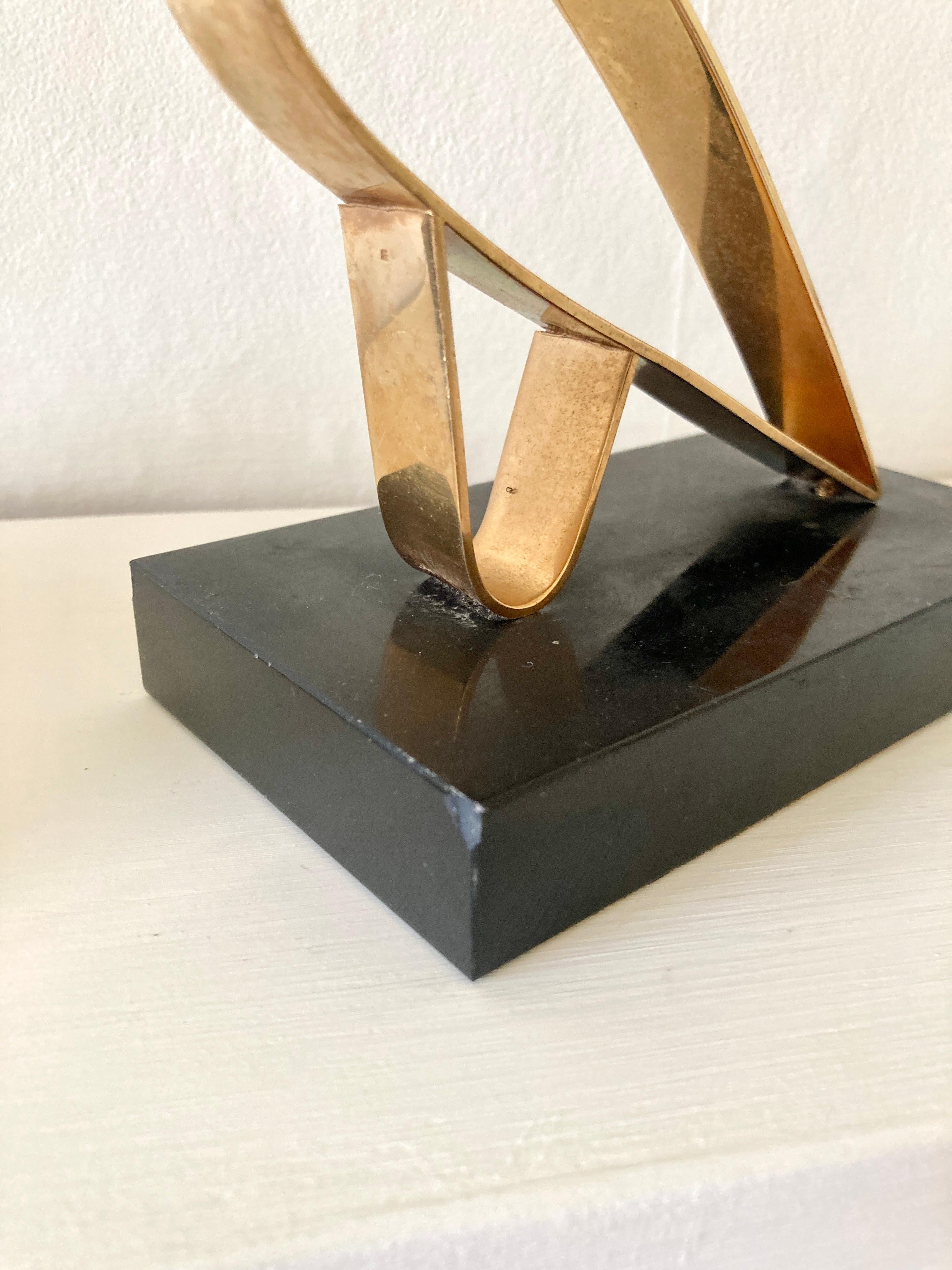 Art Deco Modernist Bookends in Marble & Gold Plate by Gold Starry, France 8