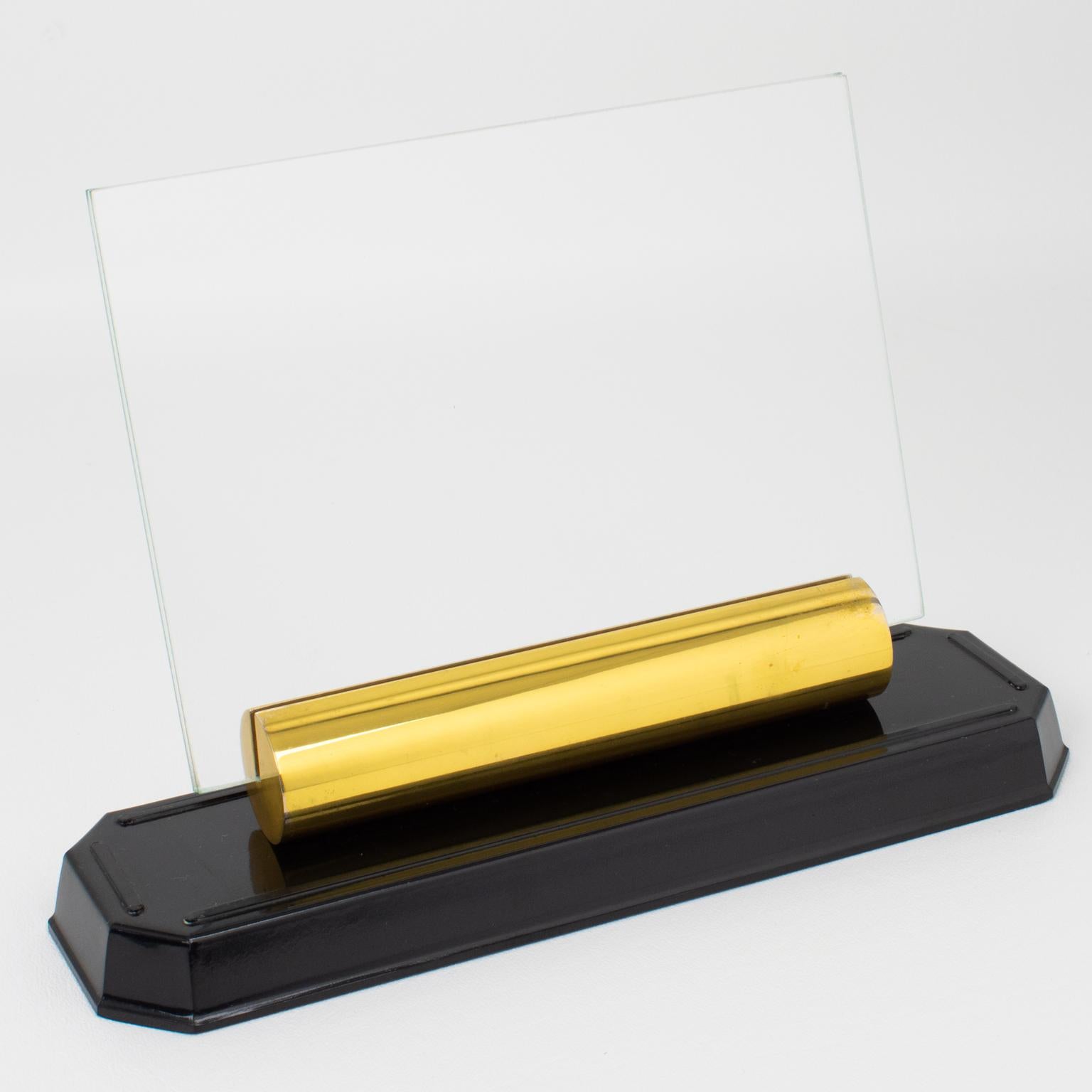 Art Deco Modernist Brass and Bakelite Picture Photo Frame, 1940s For Sale 1