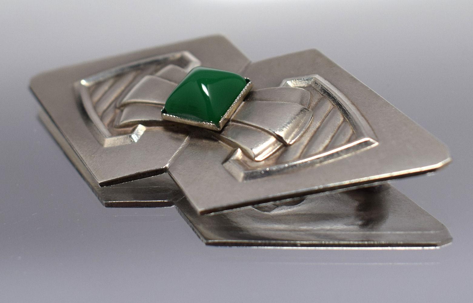 Art Deco Modernist Brooch by Jakob Bengel In Good Condition In Westward ho, GB