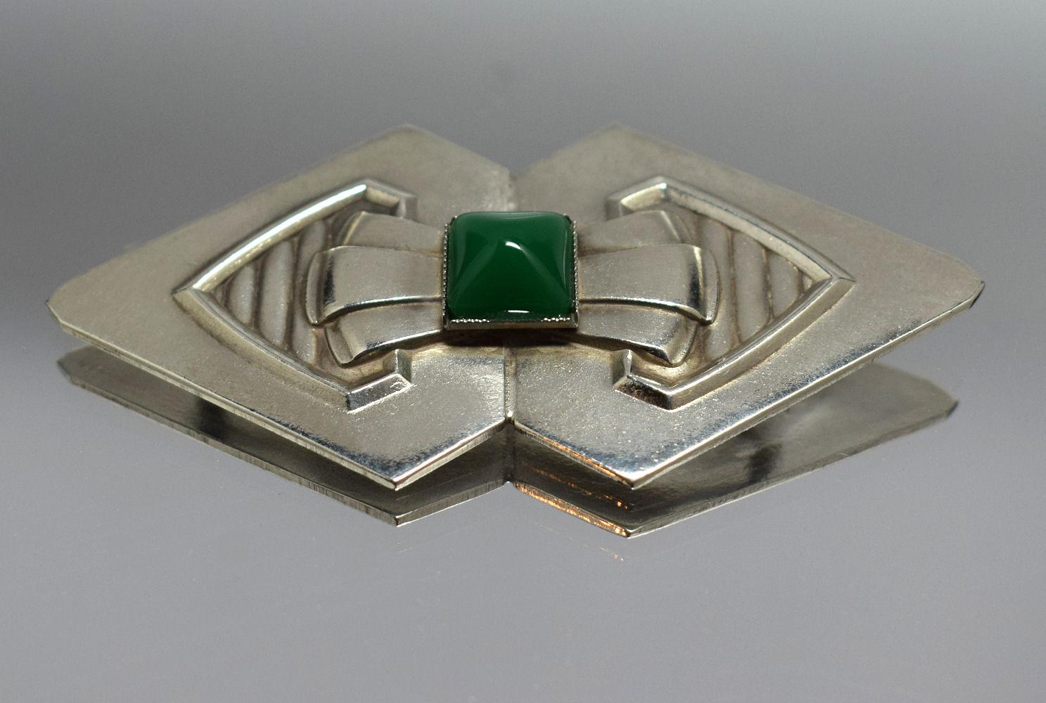 Art Deco Modernist Brooch by Jakob Bengel 1